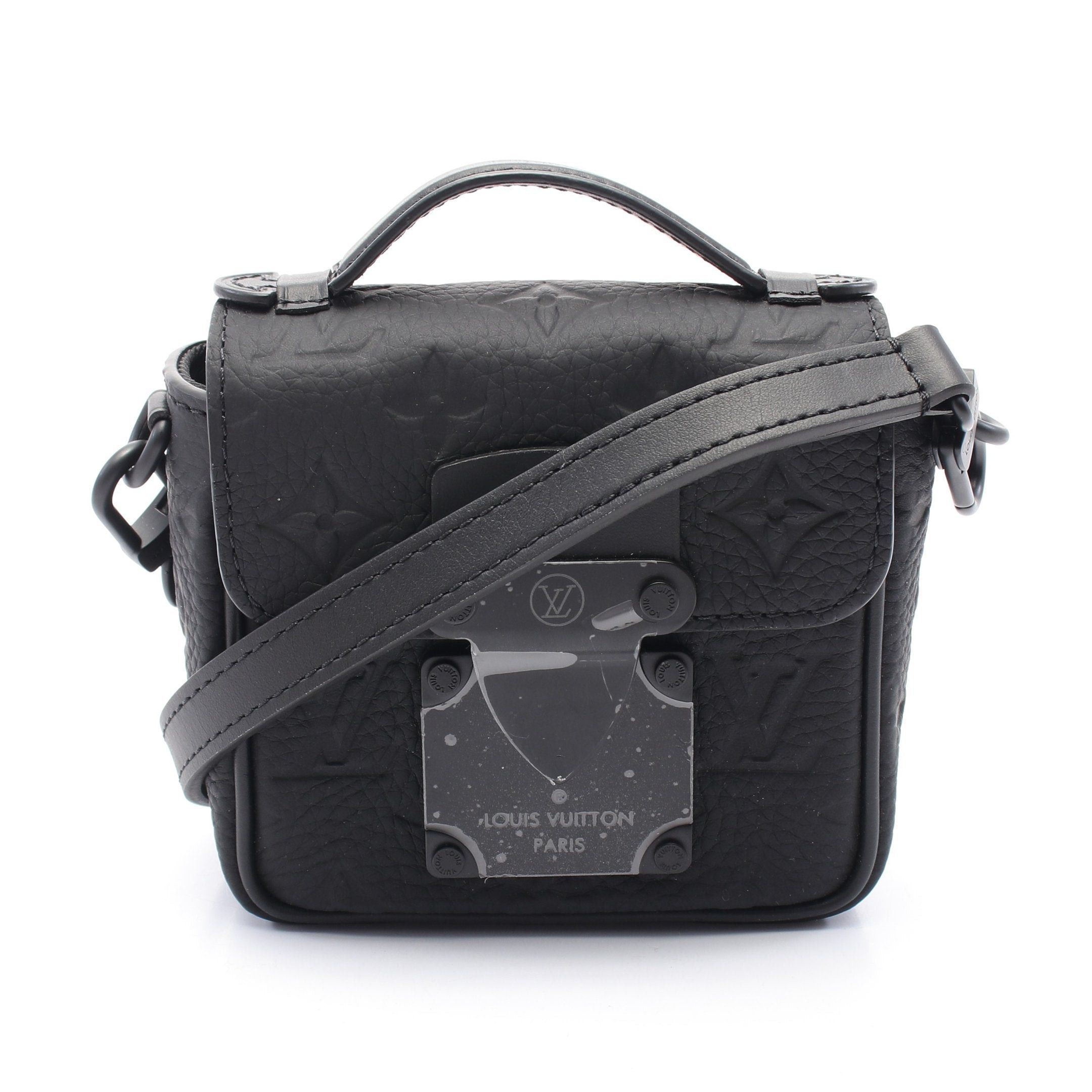 Louis Vuitton Louis Vuitton Pico S-Lock Taurillon Monogram Noir Handbag Leather Black Size ONE SIZE - 1 Thumbnail