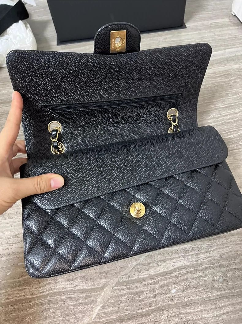 Chanel ChanelCF medium size black gold caviar cowhide cross-body b Size ONE SIZE - 5 Thumbnail