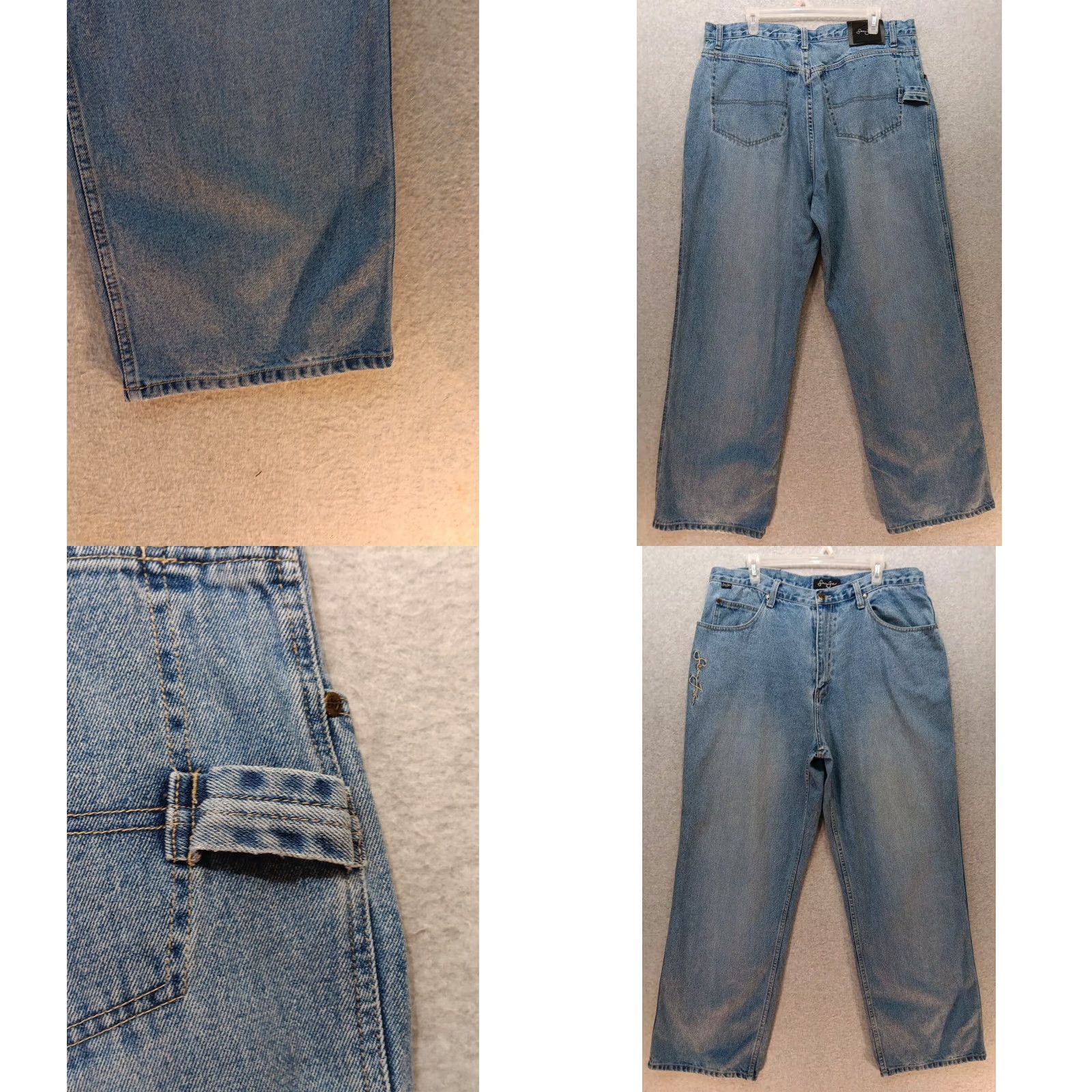 Sean John VINTAGE Sean John Jeans 38x32 Blue Denim Wide-Leg Hip Hop Street Wear Mens Jeans Size US 38 / EU 54 - 8 Thumbnail