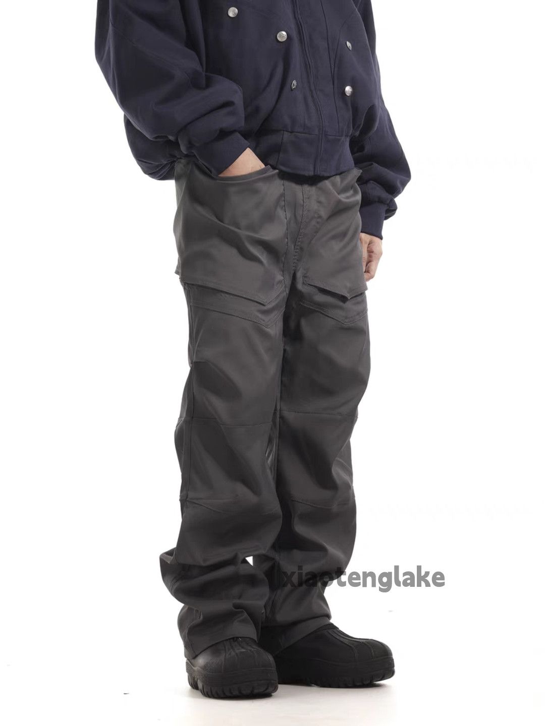 Designer × Japanese Brand × Vintage utility skate hiphop loose baggy pleased patchwork pants Size US 28 / EU 44 - 3 Thumbnail