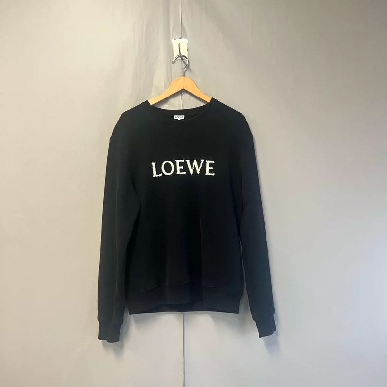 Loewe LOEWE Black embroidered letter logo hoodie Size S / US 4 / IT 40 - 1 Thumbnail