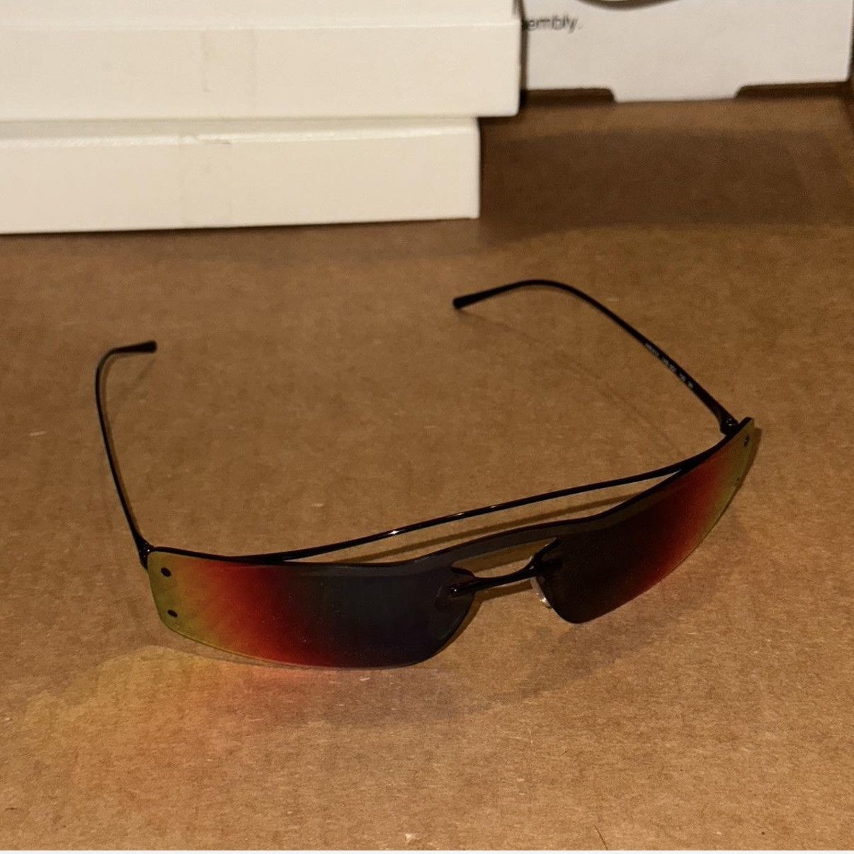 Prada Prada black gradient futuristic sunglasses Size ONE SIZE - 5 Thumbnail