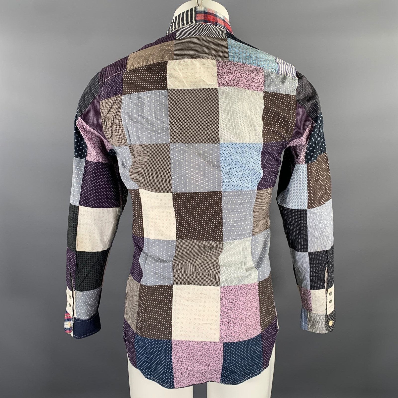 Paul Smith PAUL SMITH JEANS M Black Multi-Color Patchwork LS Shirt Size US M / EU 48-50 / 2 - 4 Thumbnail