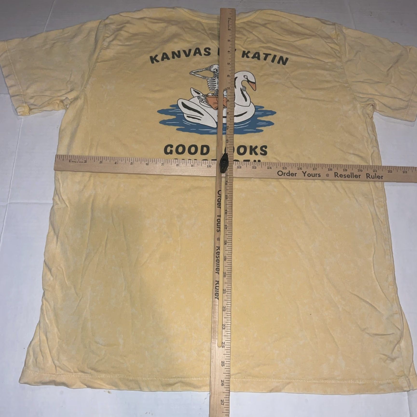 Katin VINTAGE Katin Shirt Surfers Yellow Crew Neck Short Sleeve Large Logo Graphic Print 1954 Limited Edition Mens Size US L / EU 52-54 / 3 - 6 Thumbnail