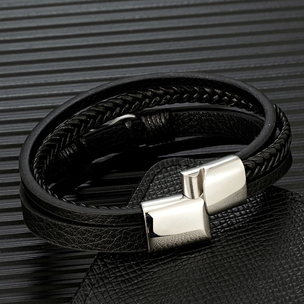 Other Infinity Multilayer Braided Leather Bracelet Gift For Him Size ONE SIZE - 8 Thumbnail
