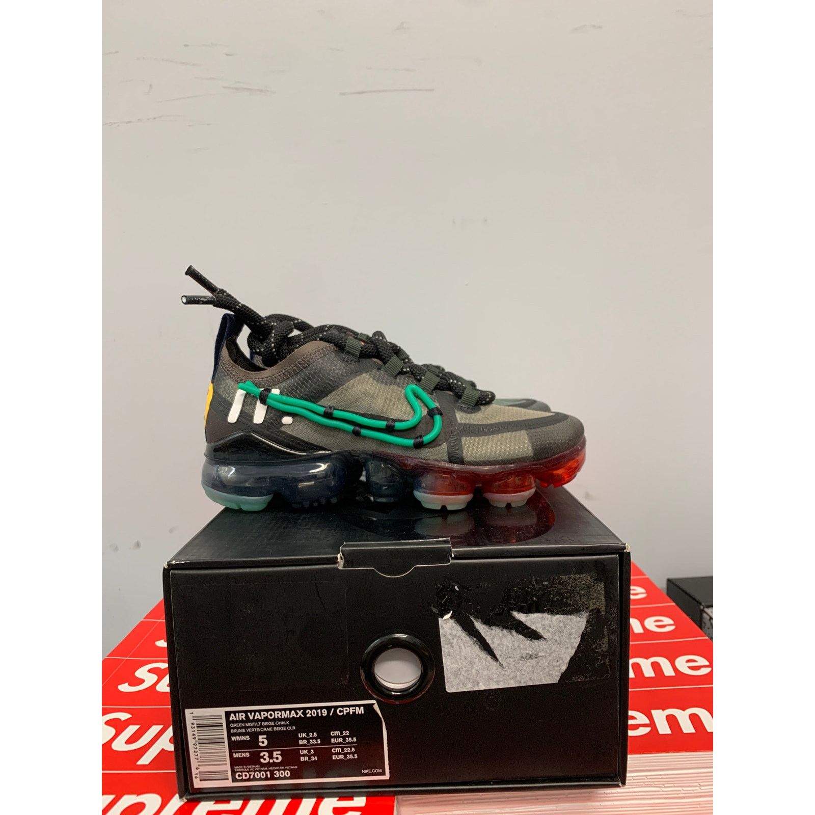 image of Nike Air Vapormax 2019 Cactus Plant Flea Market Women's 5W Shoes in Black
