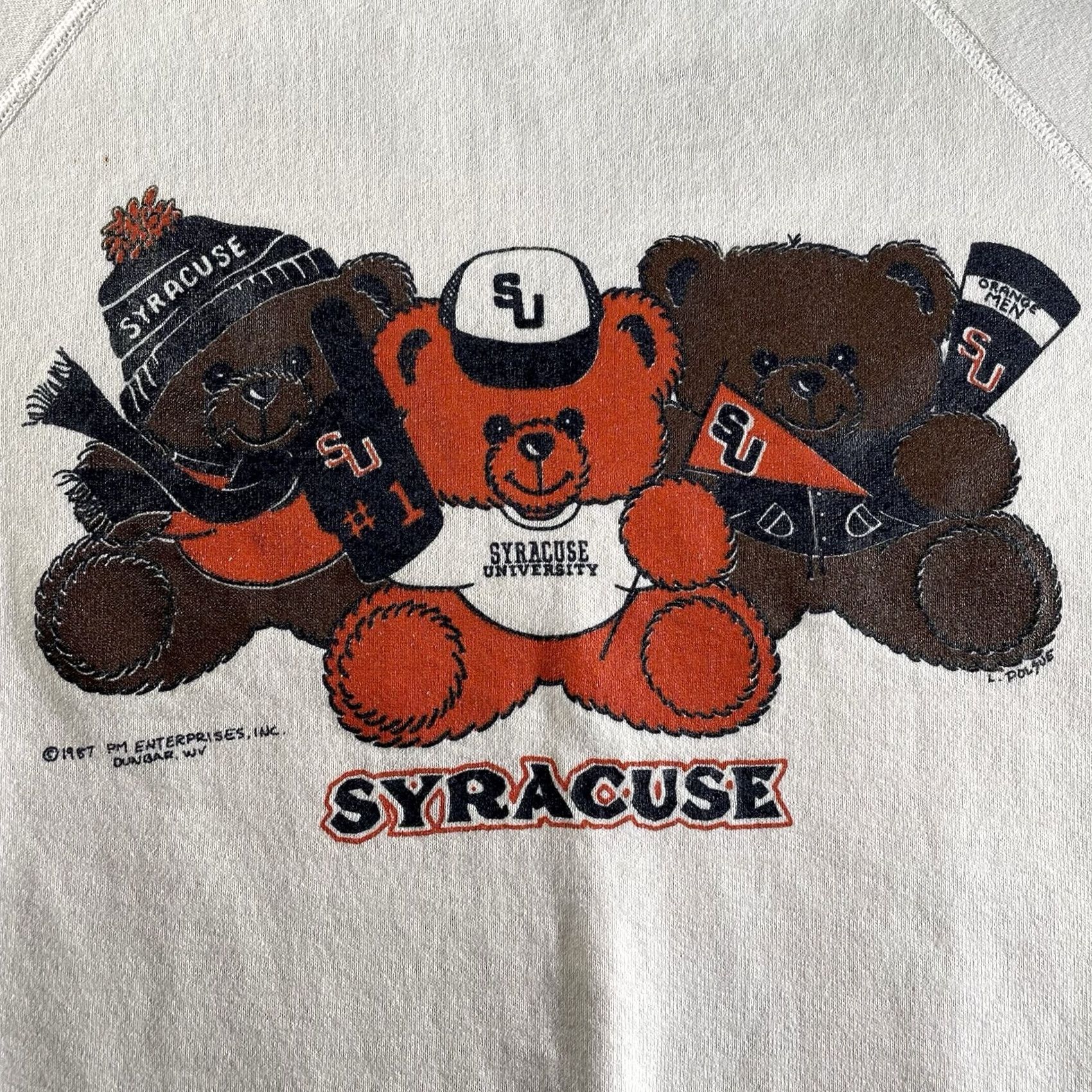Vintage VINTAGE Syracuse Sweatshirt Mens Large White University Pullover Bears L 80s Size US L / EU 52-54 / 3 - 2 Thumbnail