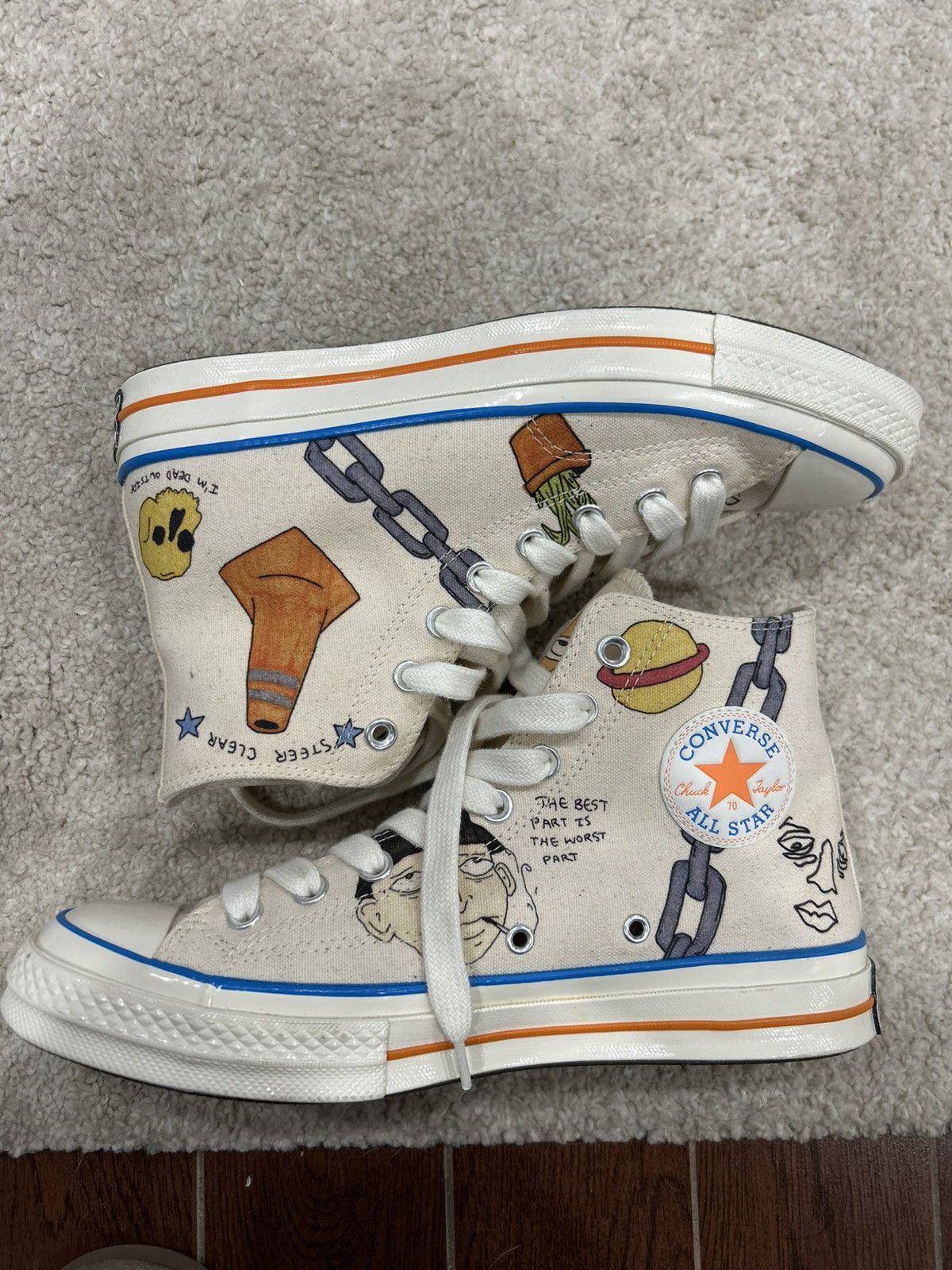 Converse Converse Tyler the Creator Golf Wang Artist Series golf wang Size US 8 / EU 41 - 2 Thumbnail