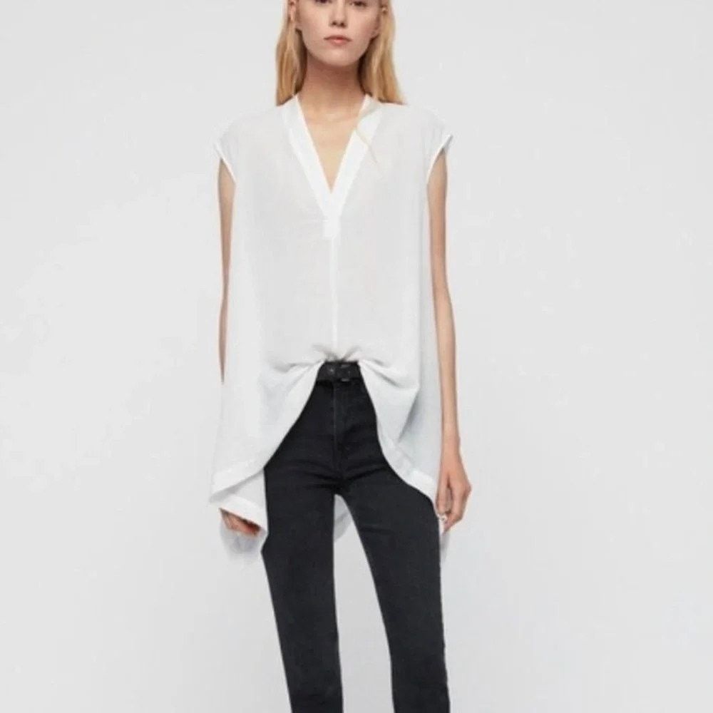 Allsaints All Saints Avee blouse sz S handkerchief hem flowy Size S / US 4 / IT 40 - 4 Thumbnail