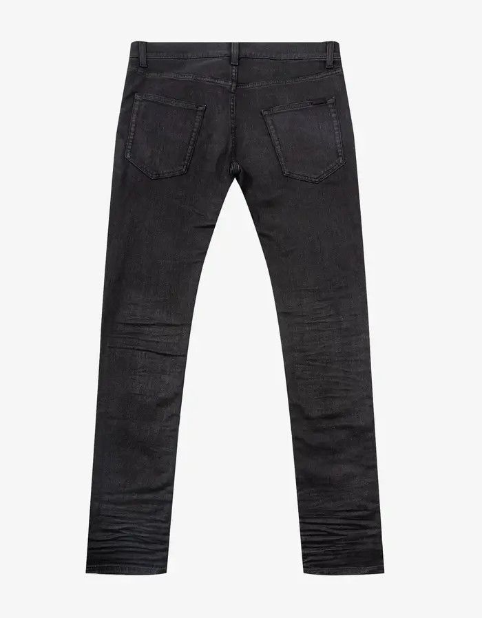 Saint Laurent Paris o1bcso1str1124 Skinny Fit Jeans In Coated in Black Size US 32 / EU 48 - 2 Thumbnail