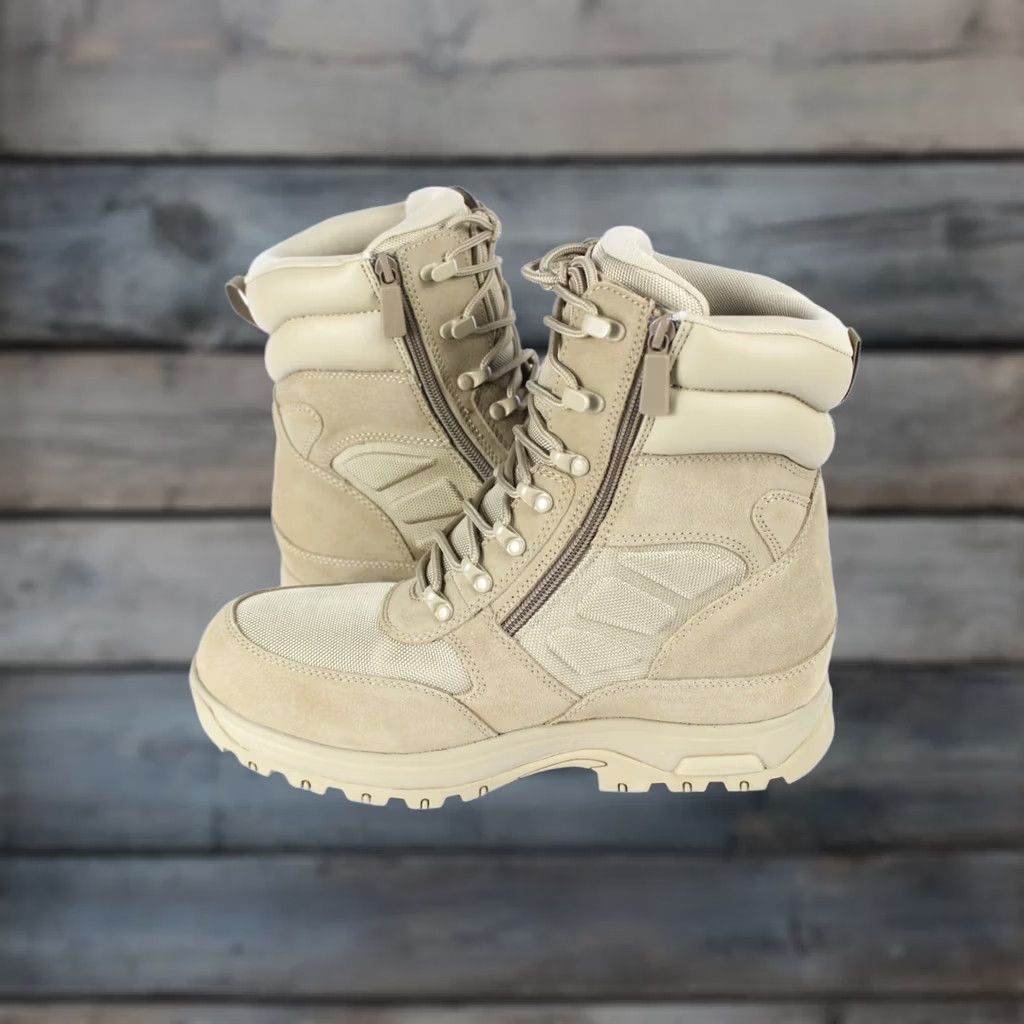 Vintage Dunham Men's Works 8 in Ubal Tactical Boots Waterproof 10 EE Sand Beige Size US 10 / EU 43 - 1 Thumbnail