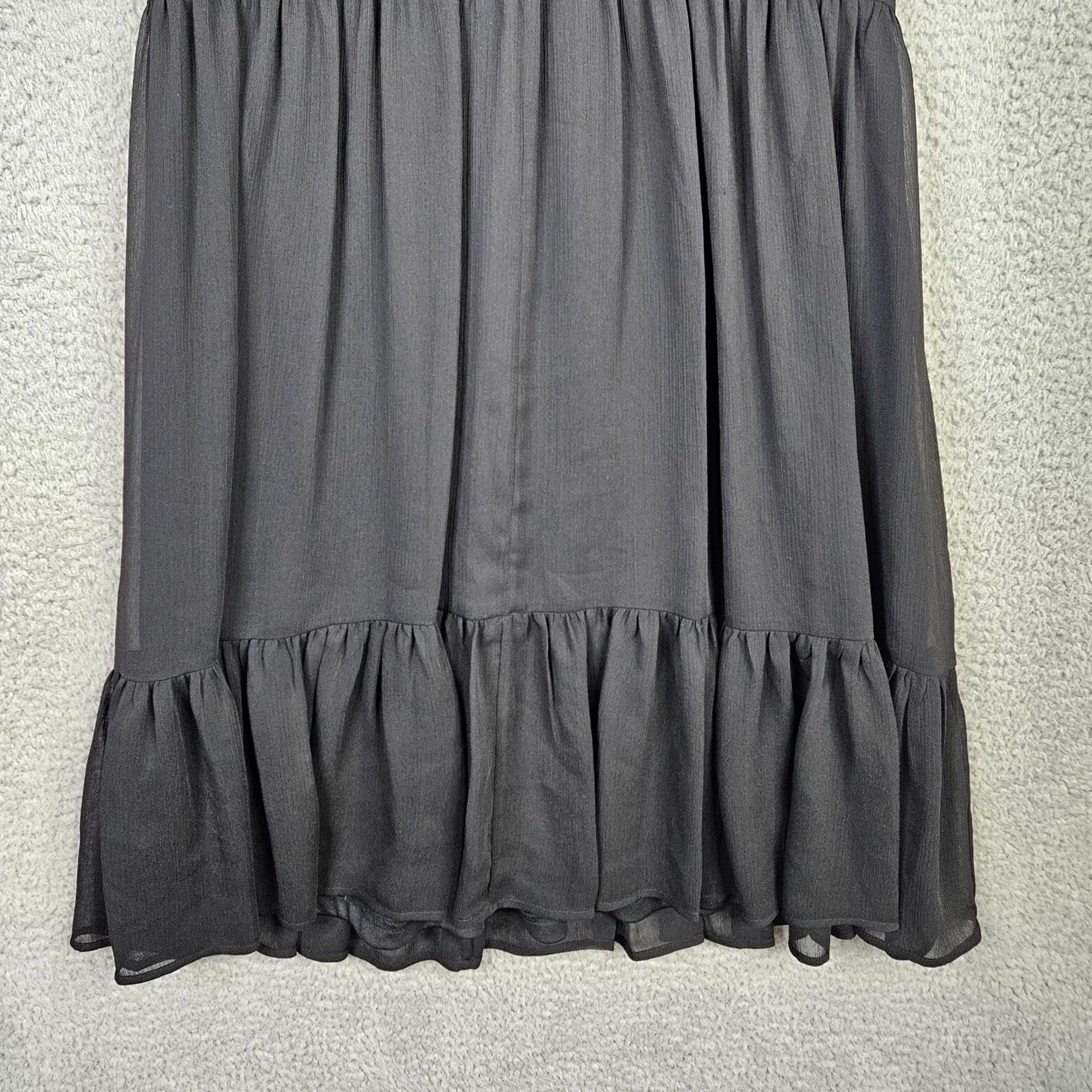 Calvin Klein Calvin Klein Dress Women's Black Tiered Knit A-Line Sleeveless V-Neck 8 NEW Size M / US 6-8 / IT 42-44 - 2 Thumbnail