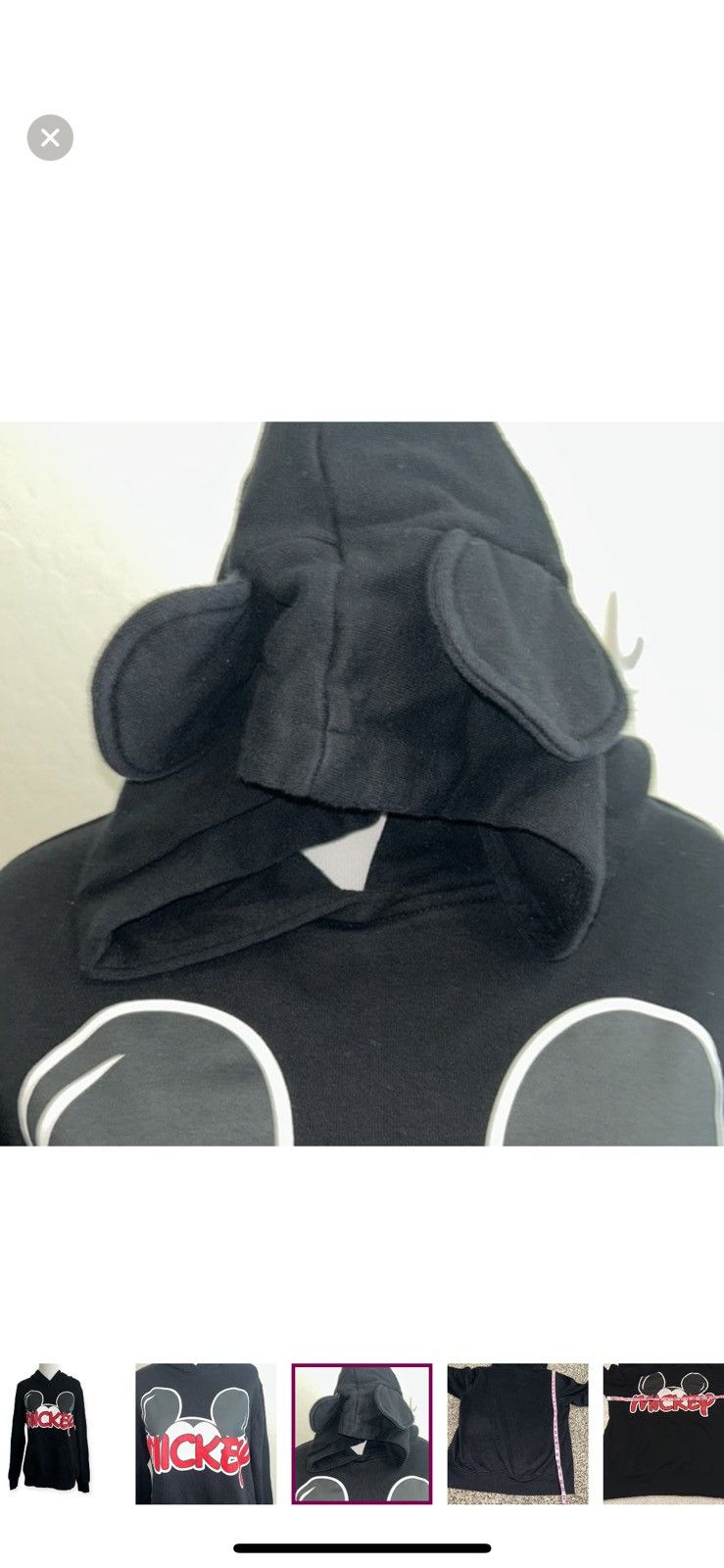 Disney Disney large Mickey Mouse ear hoodie‎ Size L / US 10 / IT 46 - 3 Thumbnail