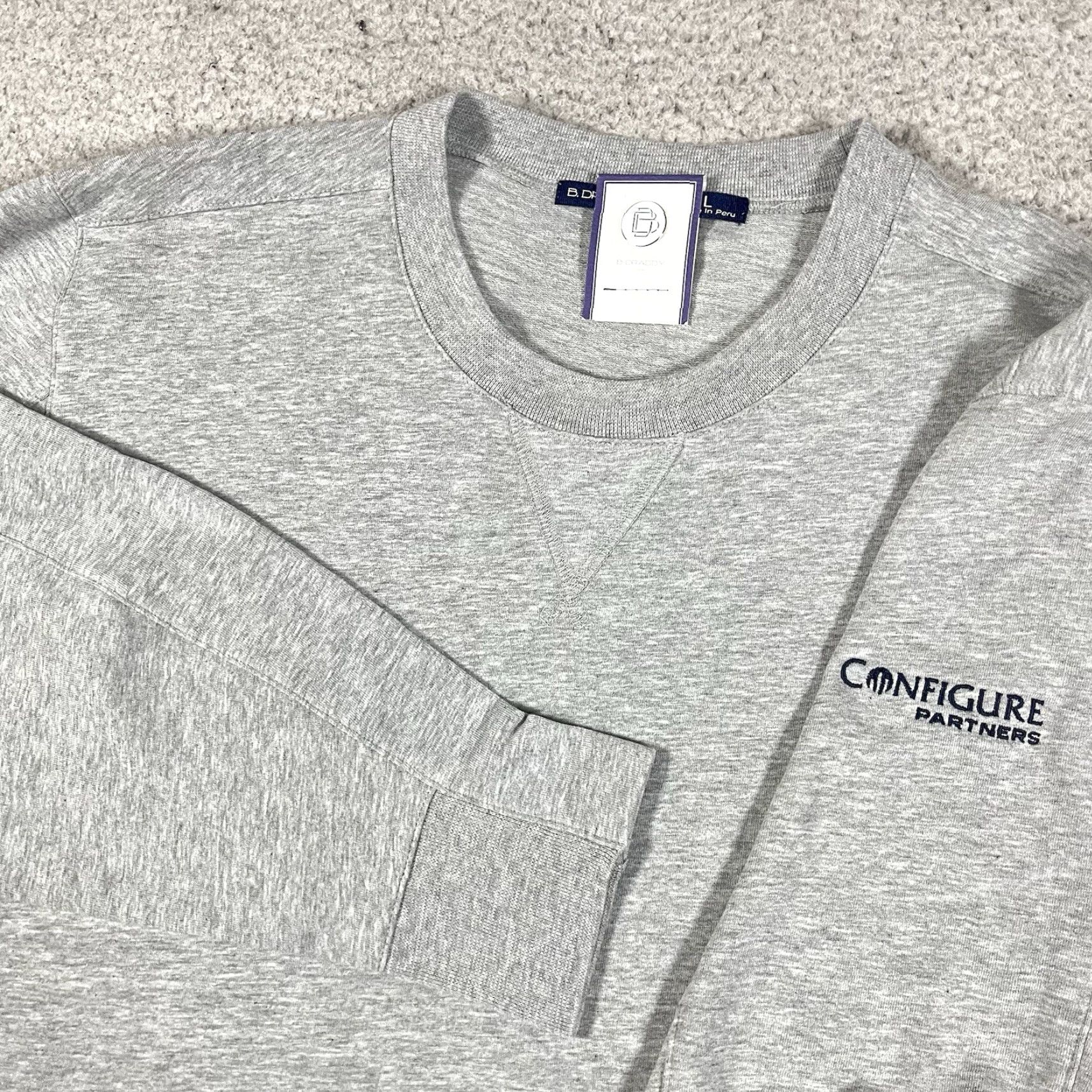 Vintage B Draddy Sweatshirt Mens L Gray Crewneck Pullover Golf Pockets Size US L / EU 52-54 / 3 - 2 Thumbnail