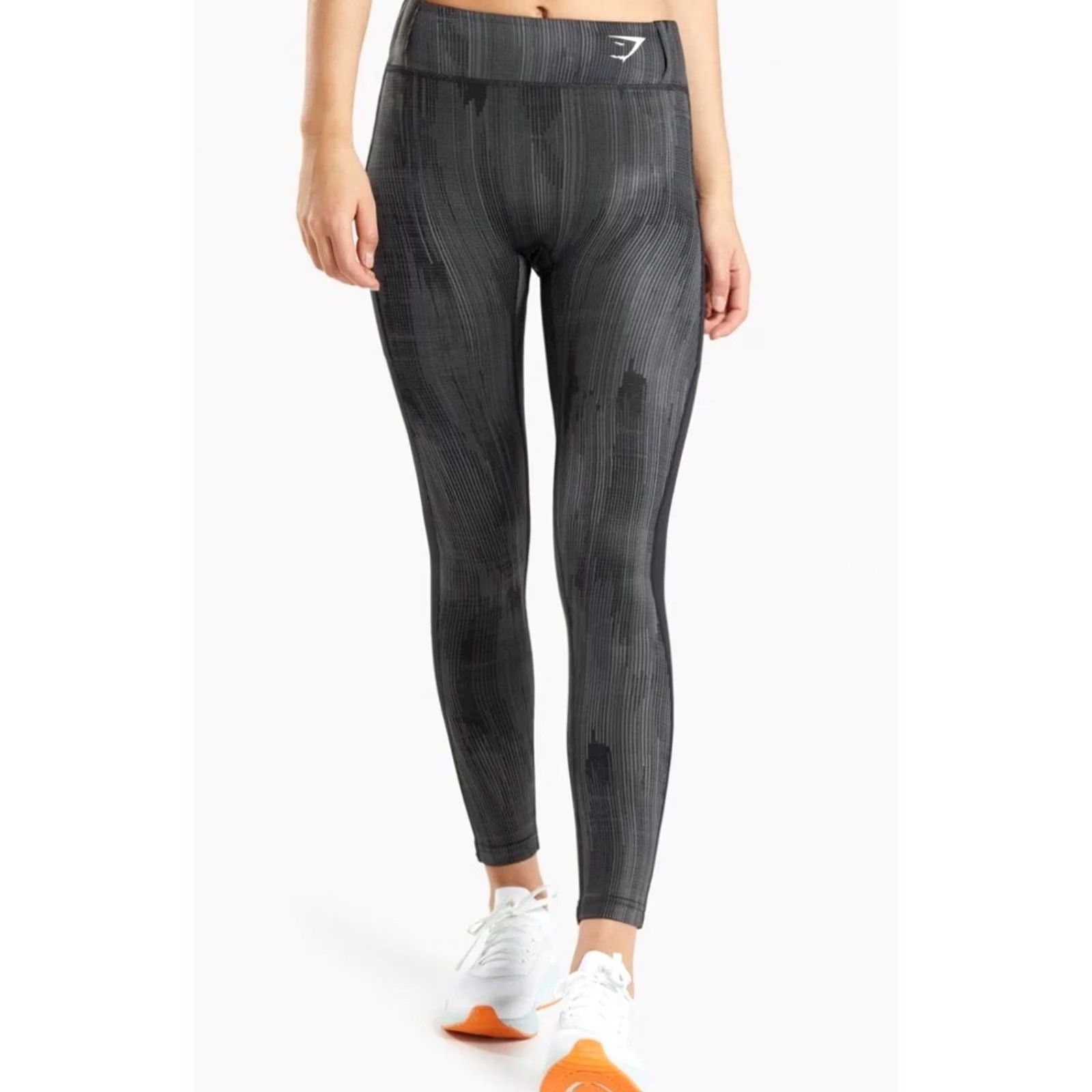 Gymshark Gymshark Sport Leggings Black Striped High Waisted Adult Women XS Size 26" / US 2 / IT 38 - 2 Thumbnail