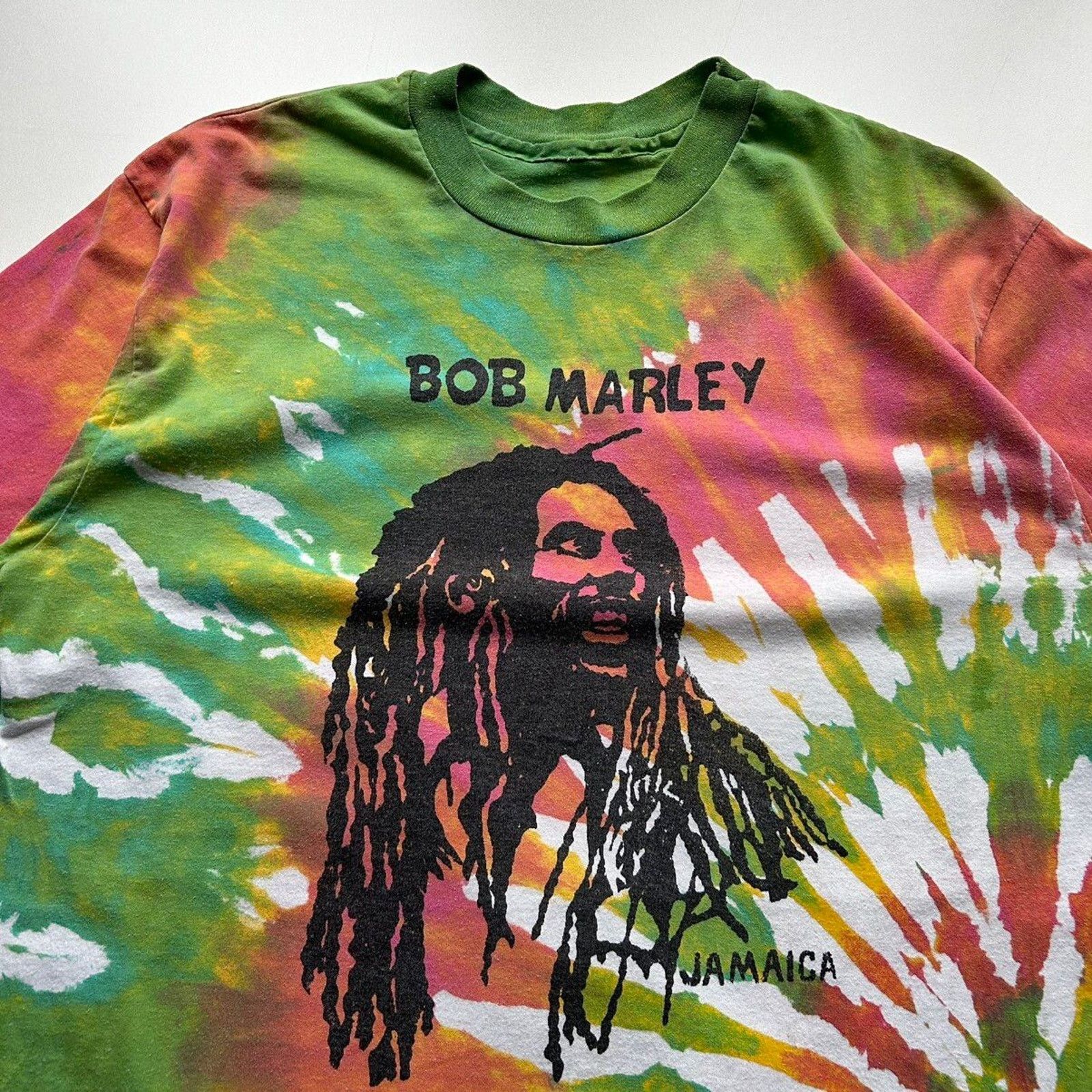 Band Tees Vintage 90s Bob Marley Jamaica Graphic Tie Dye T Shirt Rare Size US L / EU 52-54 / 3 - 2 Thumbnail