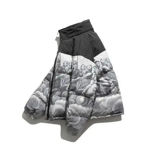 Japanese Brand × Vintage BLACK FRIDAY SALE Biblical Scene Print Puffer Jacket Coat Size US M / EU 48-50 / 2 - 3 Thumbnail