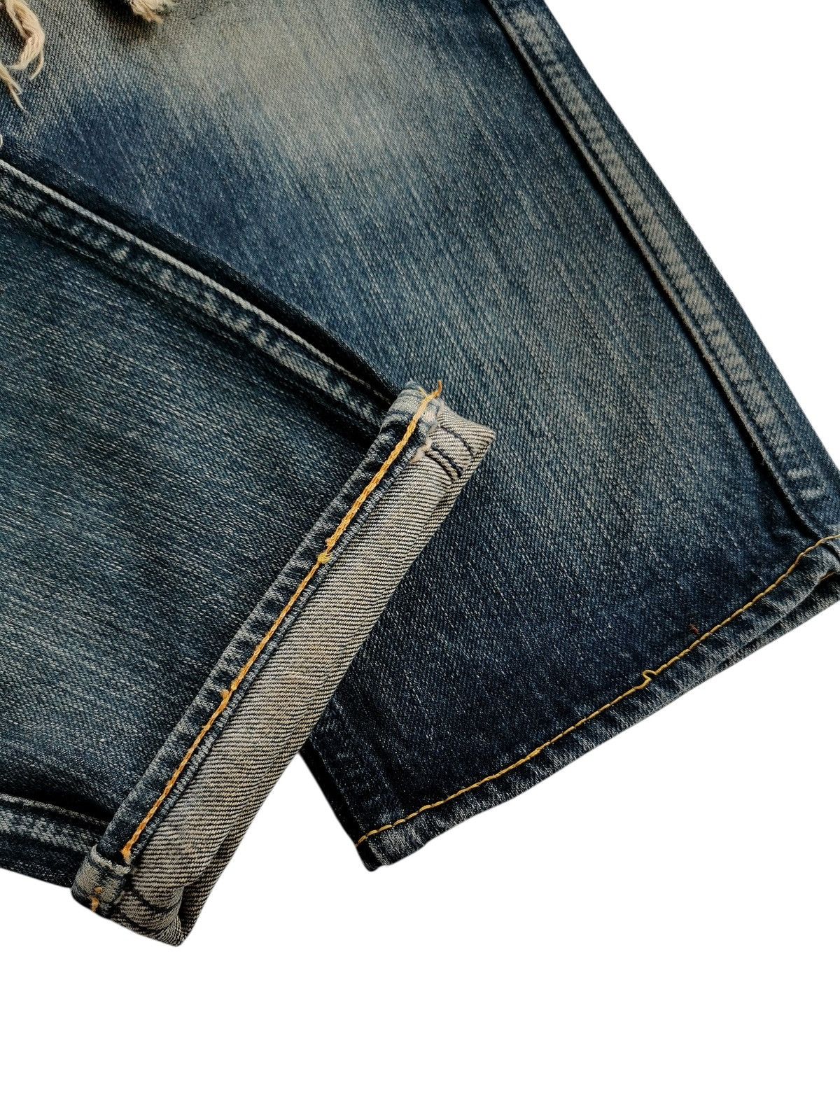 Evisu Evisu Genes Osaka Distressed Seagull Denim Vintage Wash Size US 31 - 10 Thumbnail
