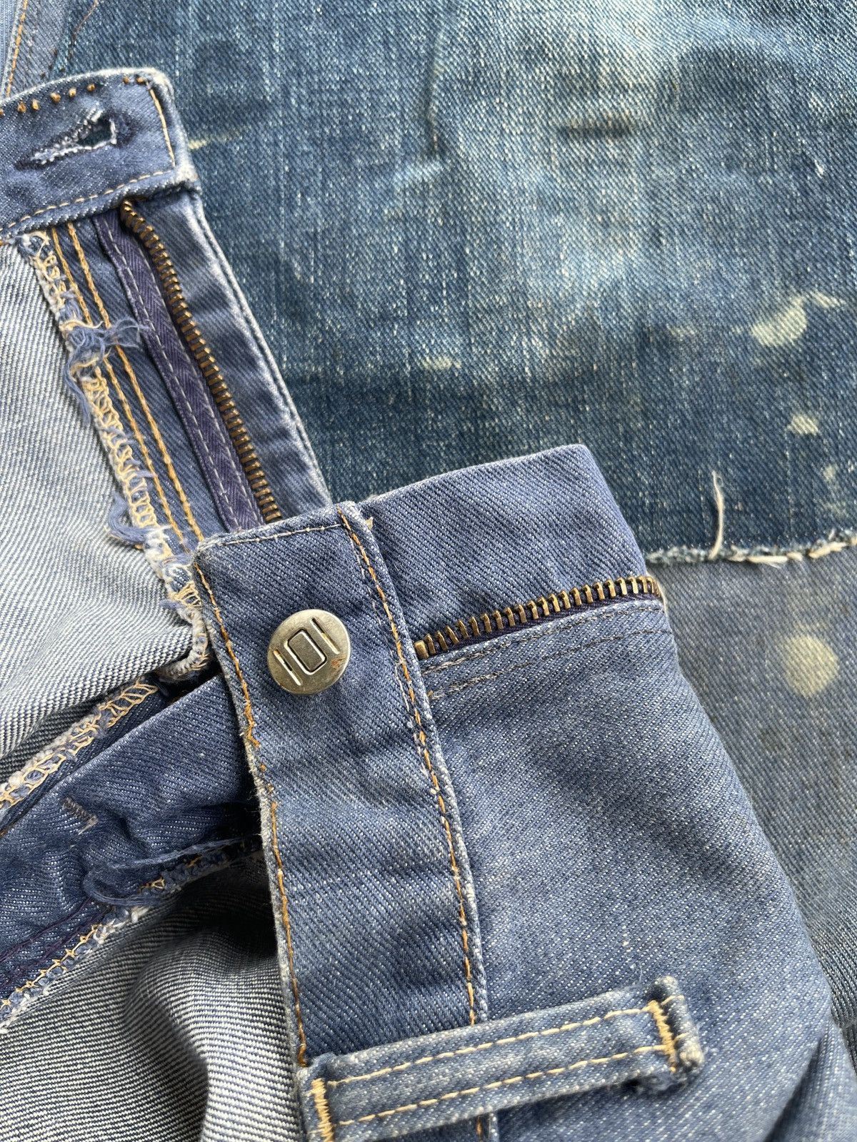 Original Montgomery 1950s Powr House 101 Selvedge Distressed Denim Size US 38 / EU 54 - 12 Thumbnail