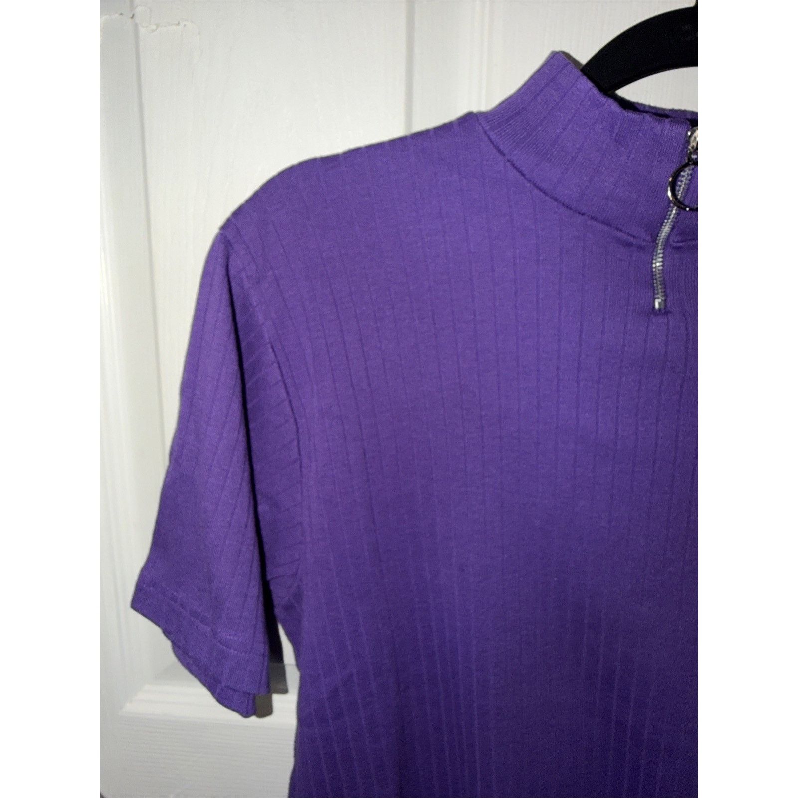 & Other Stories Women's BE Purple Pullover Sweater Short Sleeve Size Medium Size M / US 6-8 / IT 42-44 - 9 Thumbnail