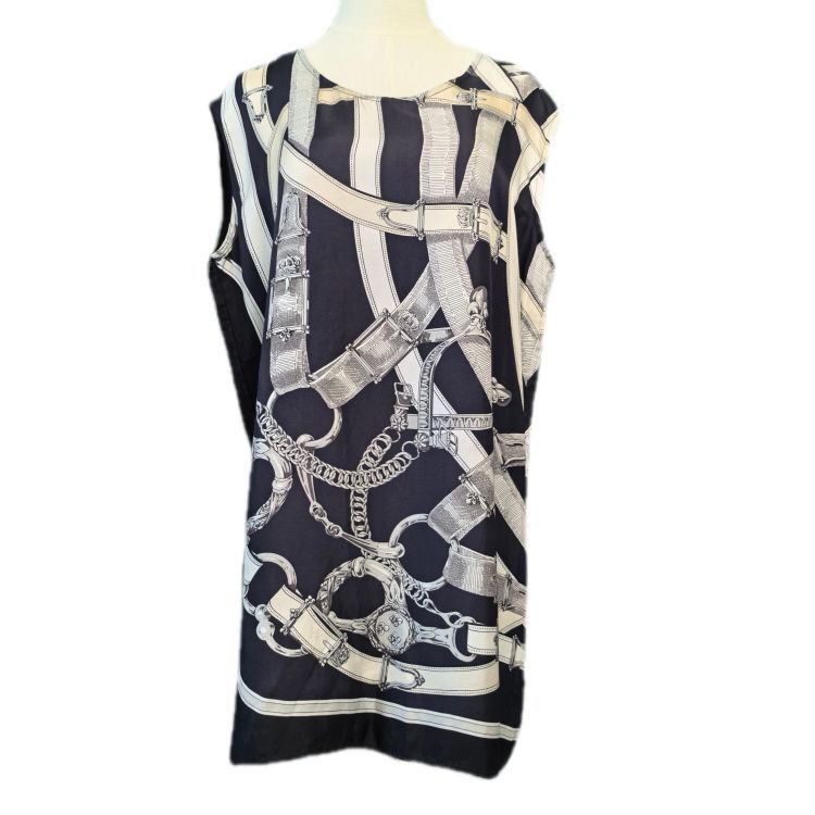 Hermes Hermès Belt Print Silk Dress Size 38 Size S / US 4 / IT 40 - 1 Thumbnail