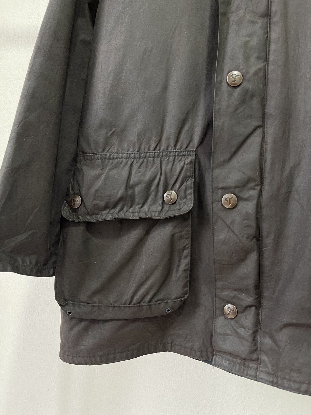 Barbour × Vintage 80s An Original British Thorndale Garment Waxed Jacket Size US M / EU 48-50 / 2 - 8 Thumbnail
