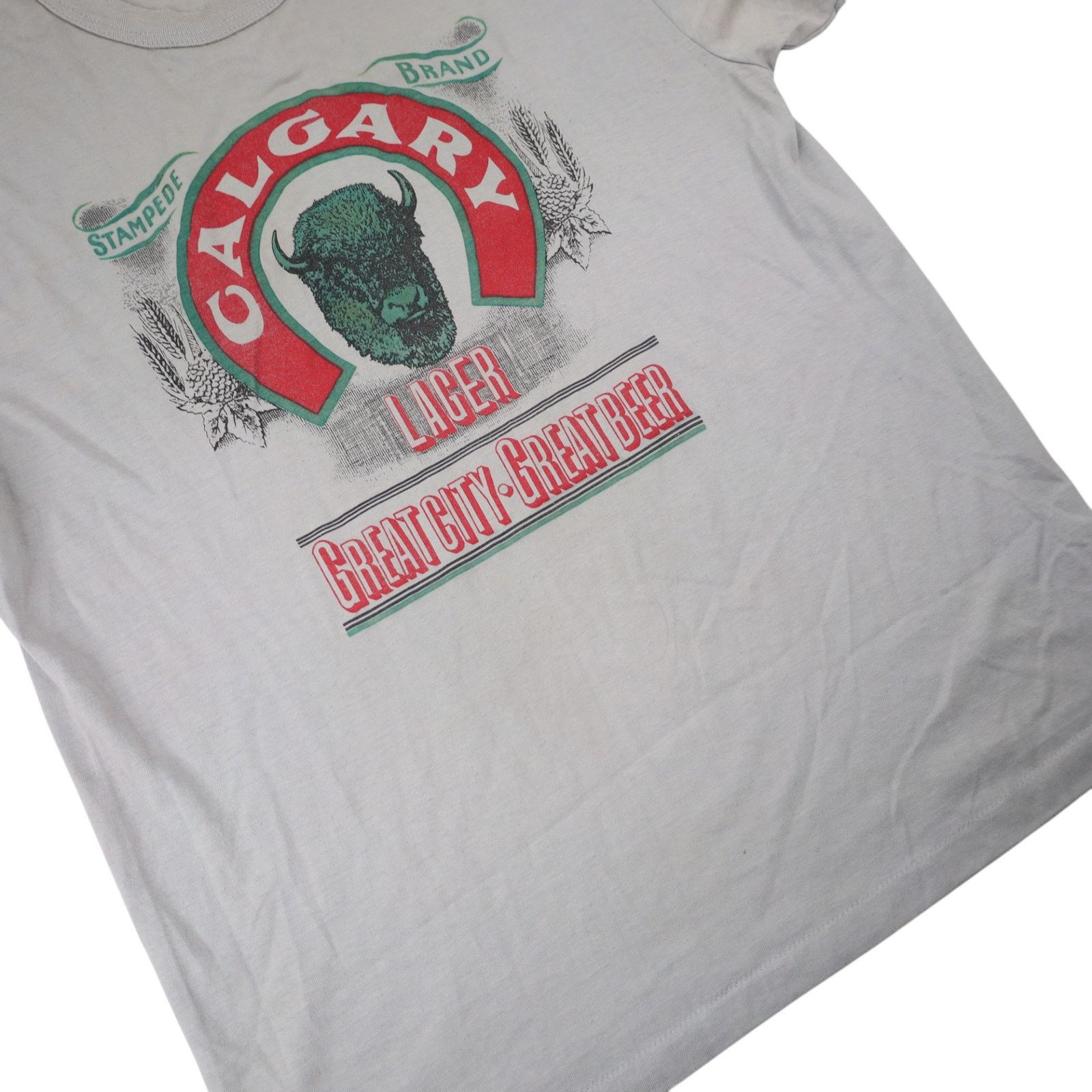 Vintage Vintage 90s Calgary Lager Beer Graphic T Shirt Size US XL / EU 56 / 4 - 3 Thumbnail