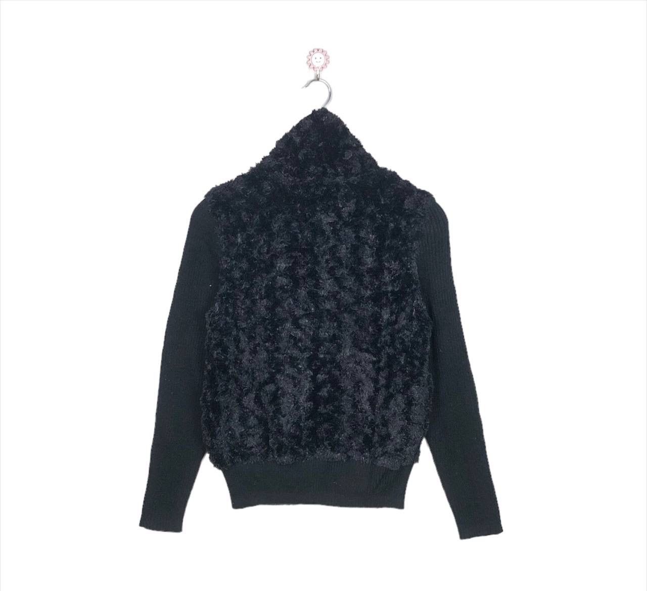 Japanese Brand 2000s Japanese NEXT Faux Fur Knit Long Sleeve Knitwear Size US S / EU 44-46 / 1 - 2 Thumbnail