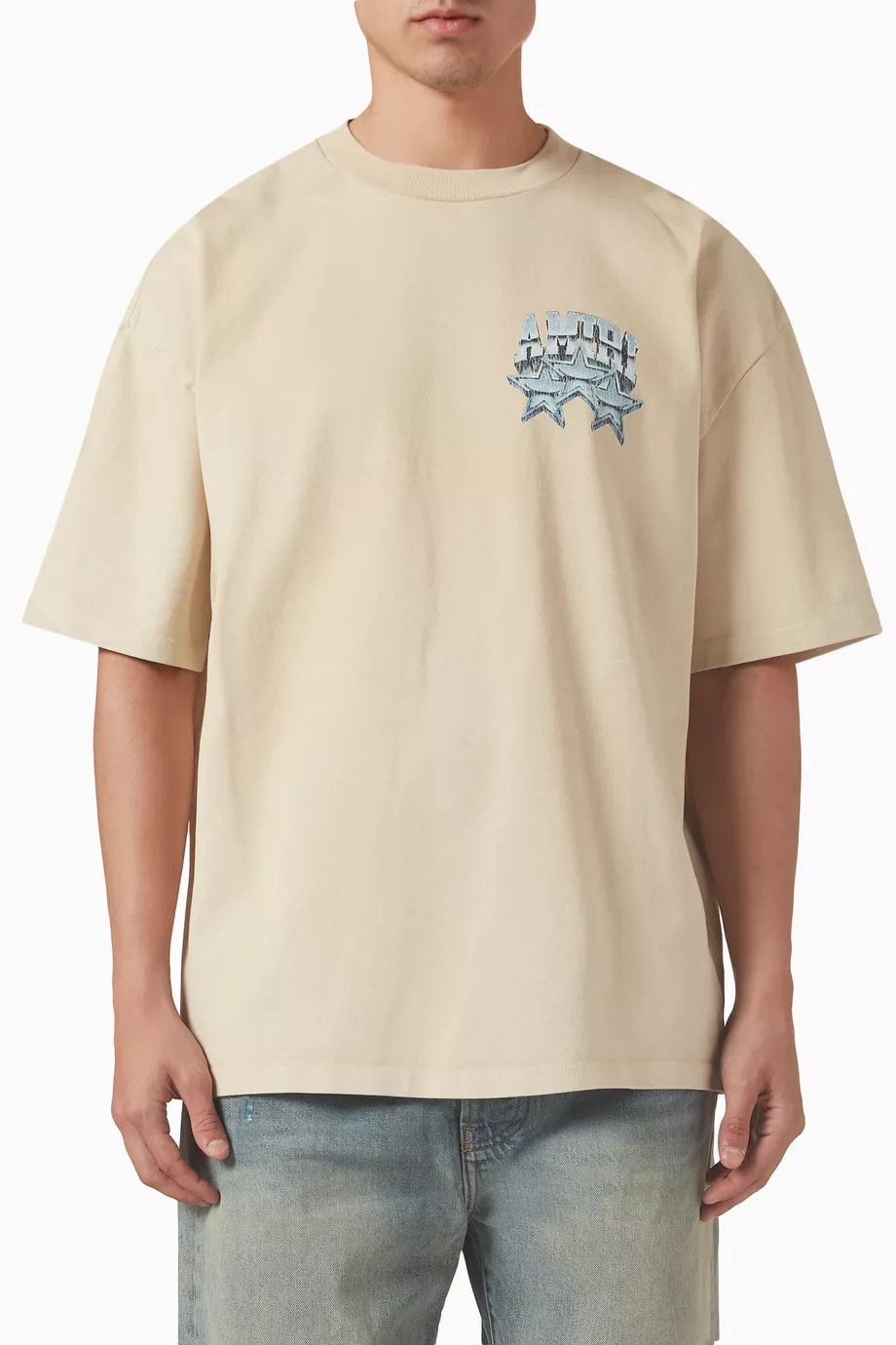 Amiri o1s1wg110326 Championship Logo T-Shirt in Beige Size US M / EU 48-50 / 2 - 1 Thumbnail