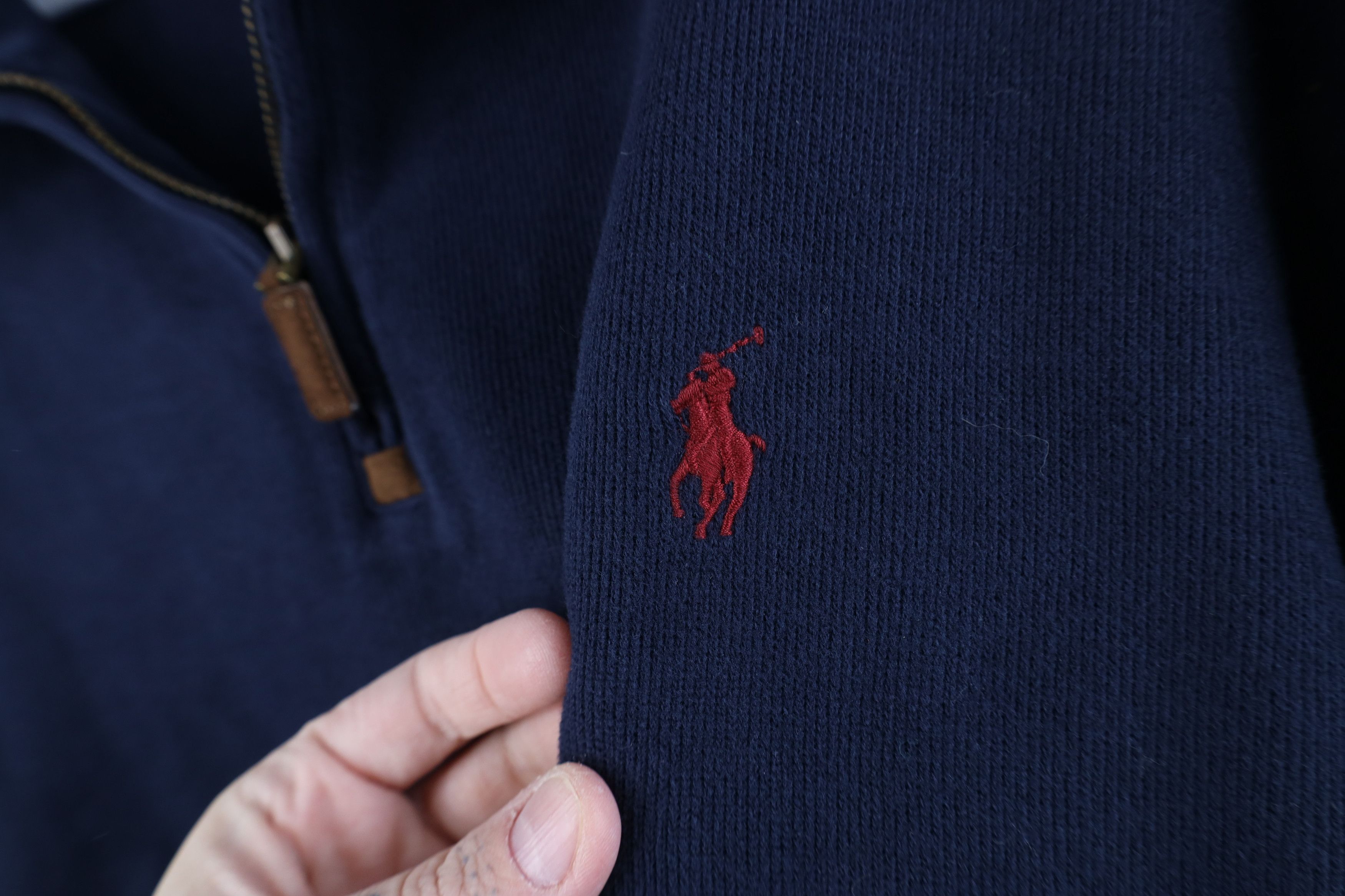 Ralph Lauren Vintage Ralph Lauren Ribbed Knit Half Zip Pullover Sweater Size US XL / EU 56 / 4 - 4 Thumbnail