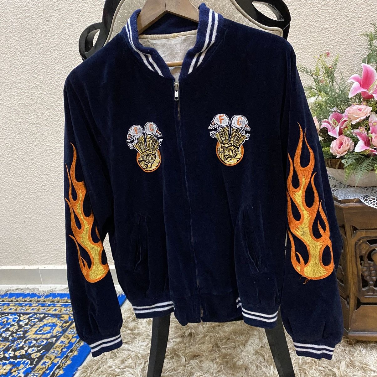 Vintage ☀️Vintage Harley Davidson sukajan velvet zipper jacket Size US M / EU 48-50 / 2 - 3 Thumbnail