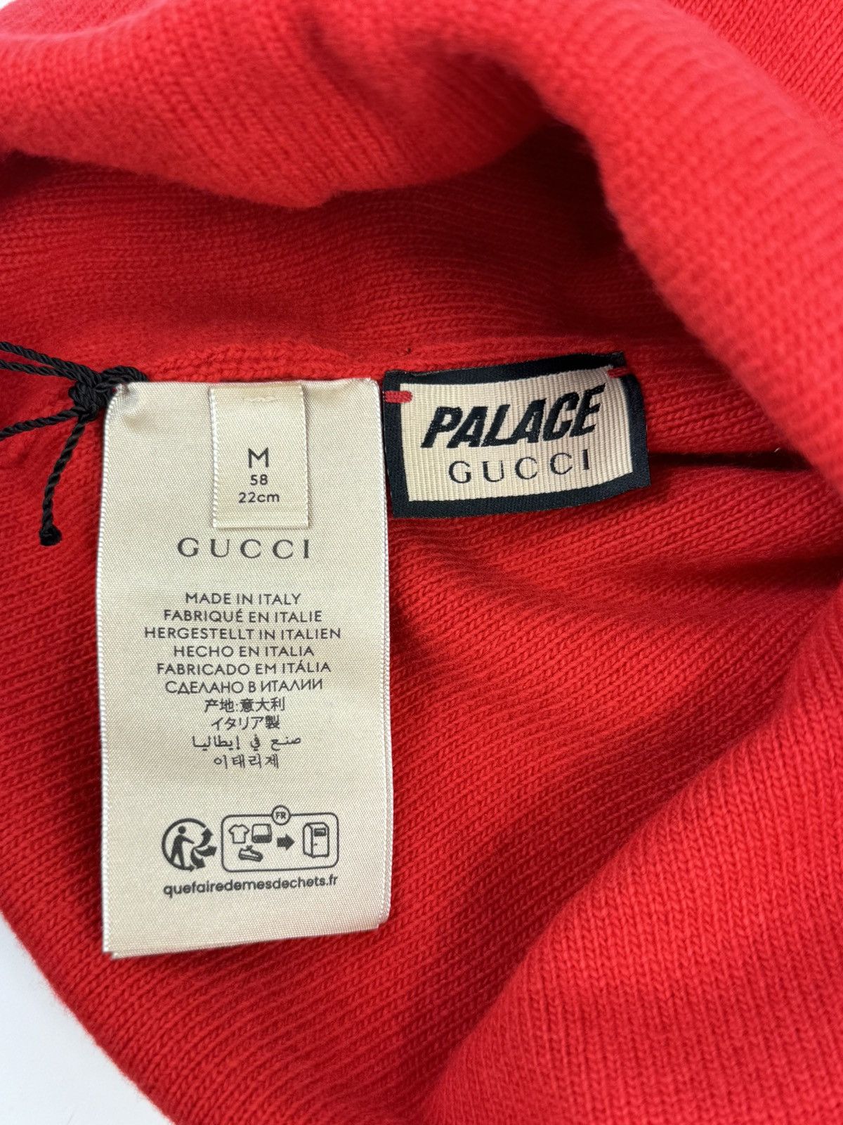 Gucci × Palace LOGO STUDS STRAWBERRY EMBROIDERED LOGO BEANIE Size ONE SIZE - 3 Thumbnail