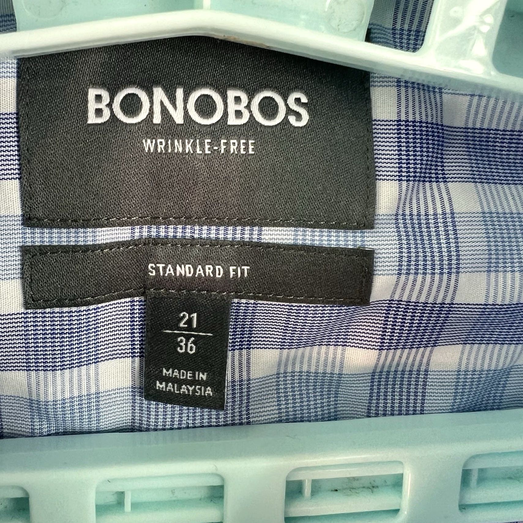 Bonobos Bonobos Button-Up Shirt Mens Plaid Blue Cotton Wrinkle Free 4XL Regular Size US XXL / EU 58 / 5 - 4 Thumbnail