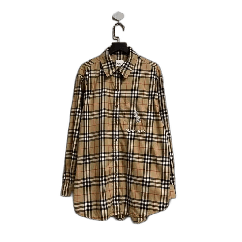 Burberry Burberry Unicorn Embroidered Long Sleeve Shirt-yf Size US S / EU 44-46 / 1 - 1 Thumbnail