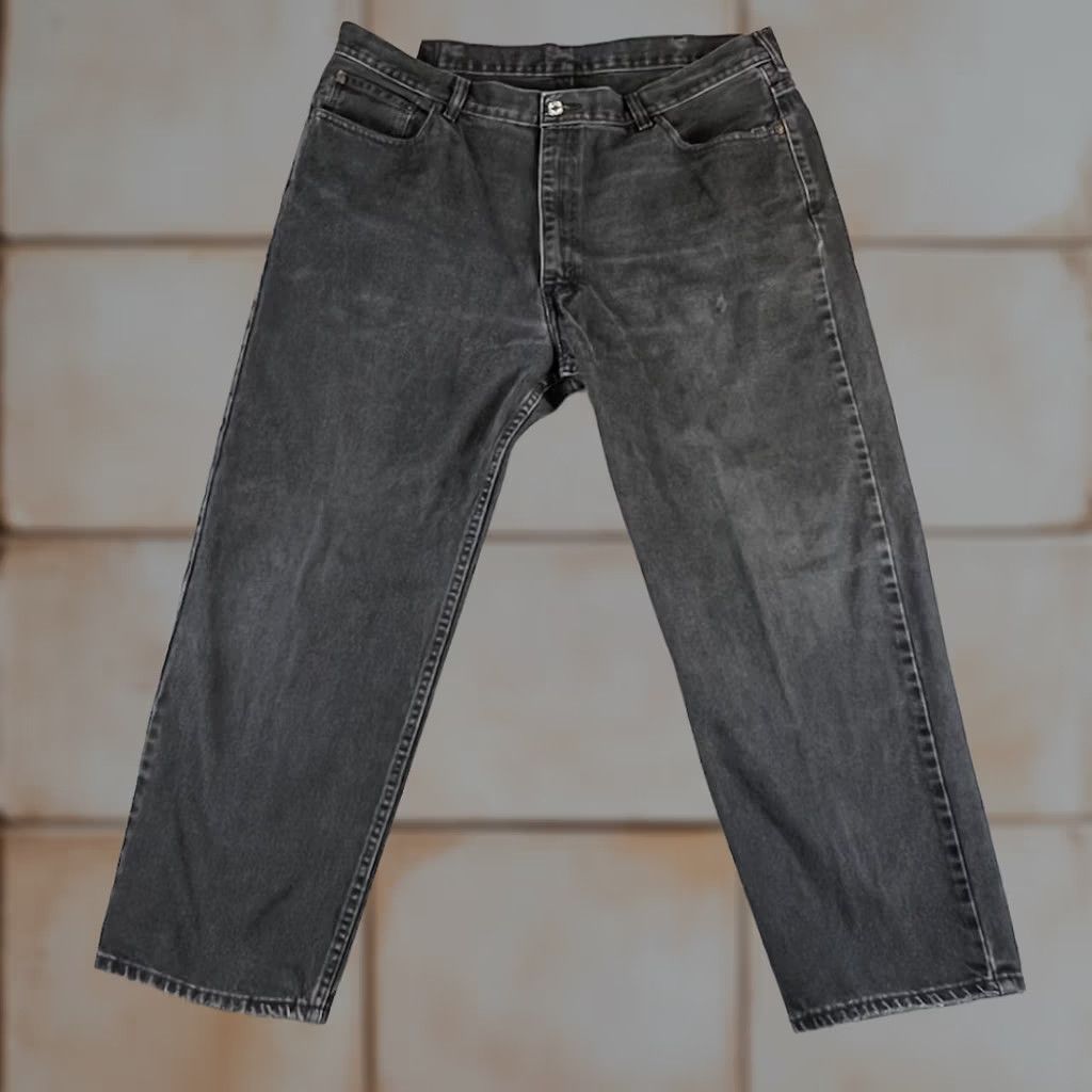 Levi's VTG Levi's 550 Jeans Mens 40x27 Black Straight Denim Casual Jeans Men's 5-Pocket Relaxed Fit Size US 40 / EU 56 - 1 Thumbnail