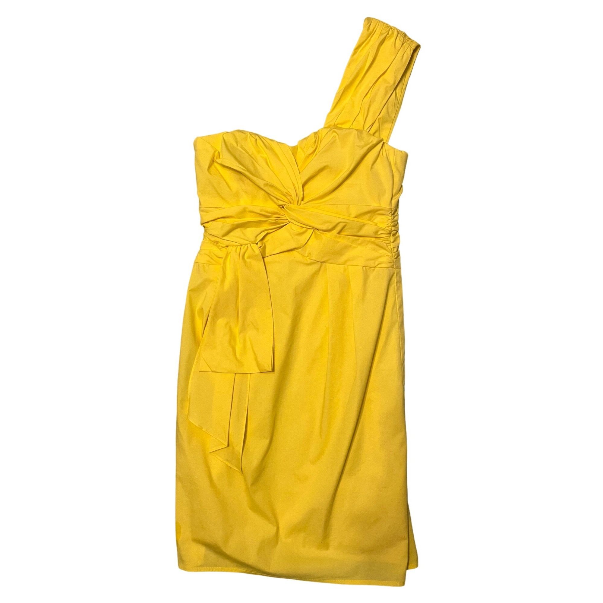 Nanette Lepore $298 Nanette Lepore 0 Yellow Mini Dress Knot So Fast One ...