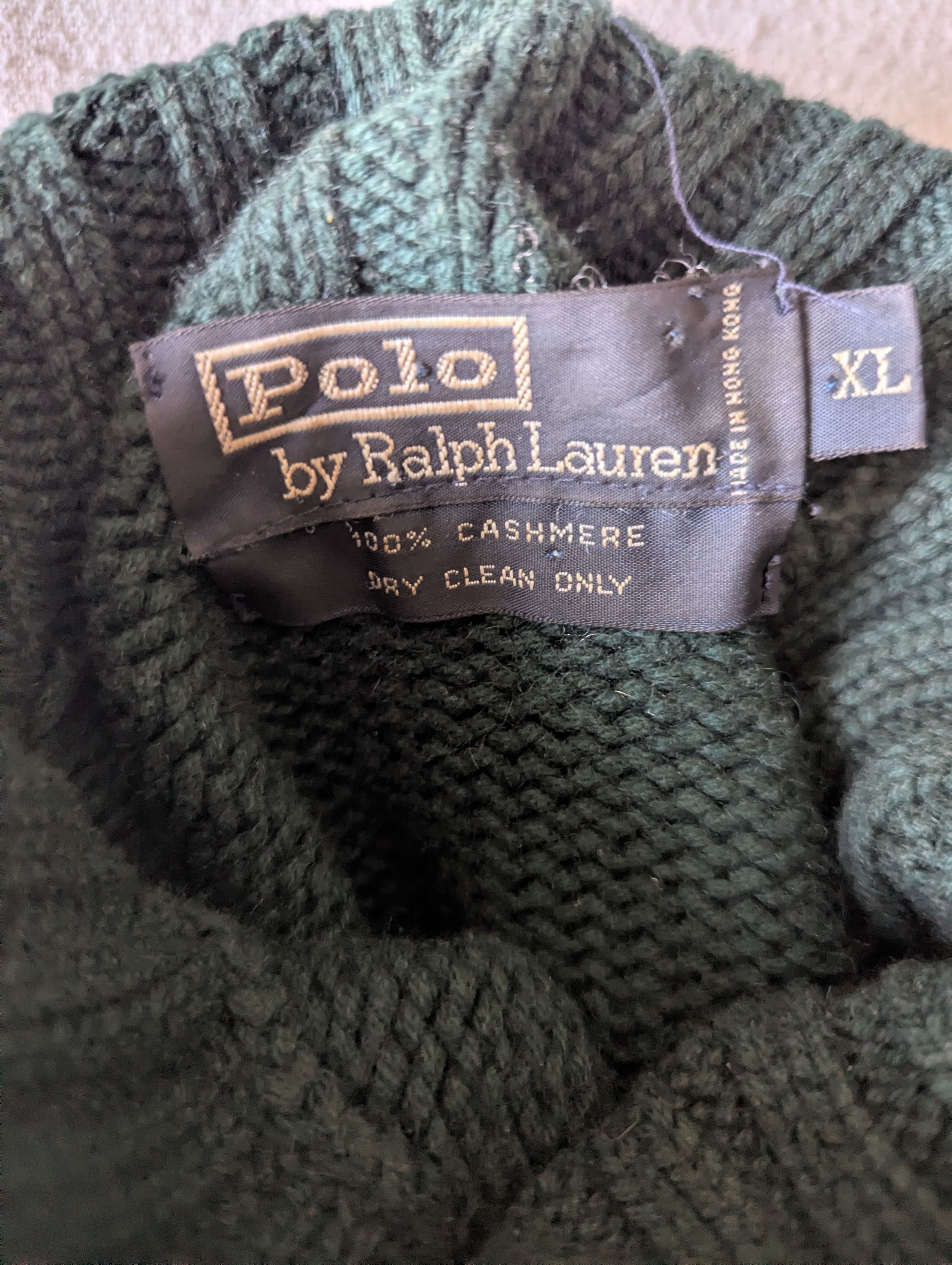 Polo Ralph Lauren Vintage Hand Knit Heavy Cashmere Sweater Size US XL / EU 56 / 4 - 4 Thumbnail