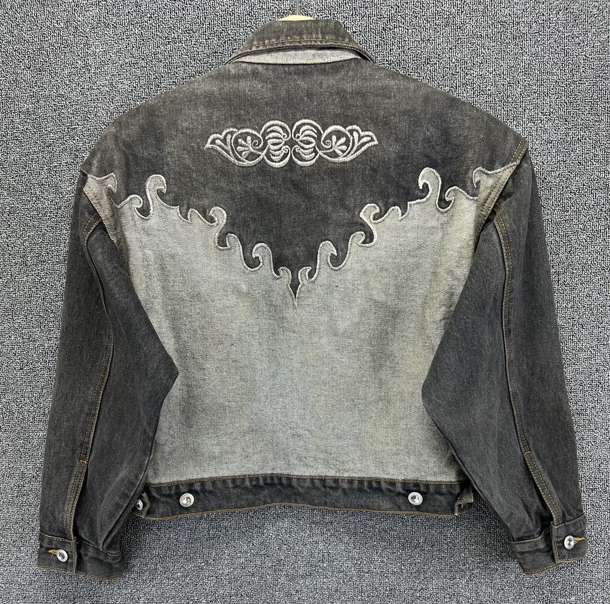 Japanese Brand Vintage Japanese Flower Denim Cardigan Jacket Size M / US 6-8 / IT 42-44 - 8 Thumbnail