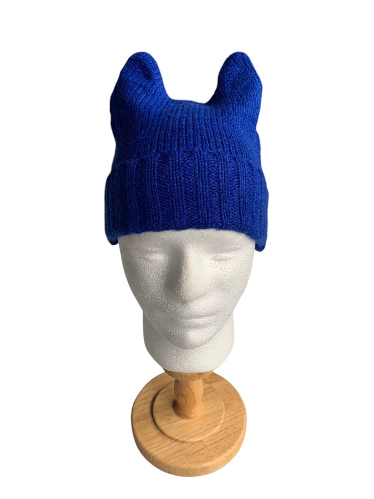 Japanese Brand × Kapital × Vintage Devil Horn Blue Japanese Rare Knit Beanie hats☠️ Size ONE SIZE - 6 Thumbnail