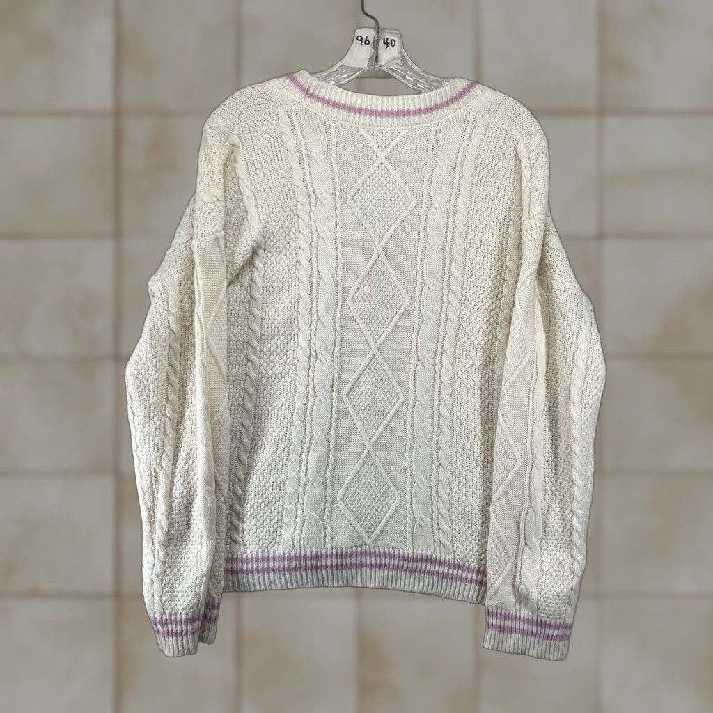 Vintage Lover Cardigan Pink Heart Embroidery Taylor Swift Knit V-Neck Button Loose Fit Womens Cardigan 1989 TV Stars Winter 2024 Vintage Style TS MED Size M / US 6-8 / IT 42-44 - 1 Thumbnail