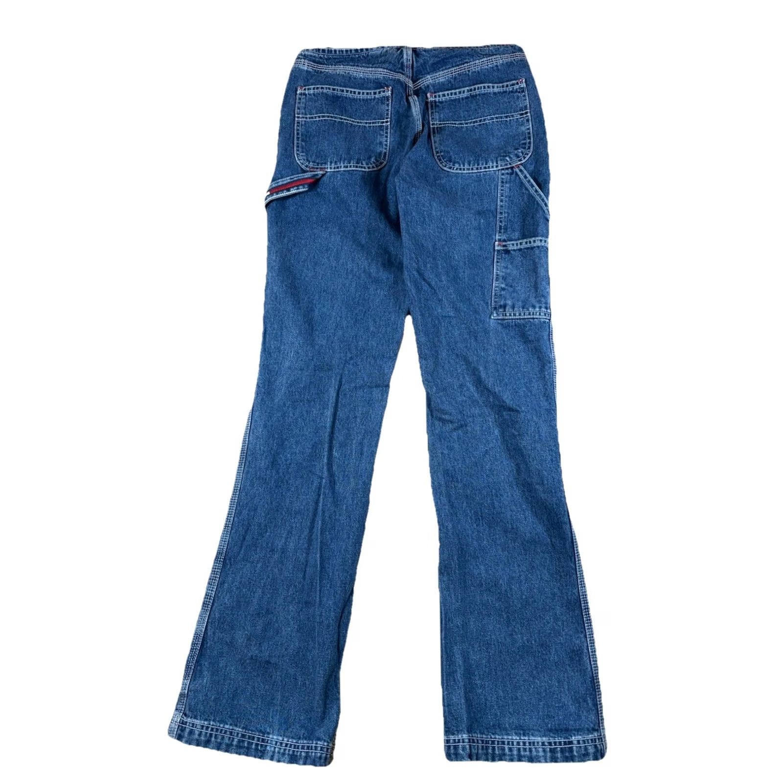 Tommy Hilfiger VINTAGE Tommy Hilfiger Carpenter Jeans Women’s Size 5 Medium Wash Denim Jeans Women 90s Casual Chic Workwear Blue Size 27" / US 4 / IT 40 - 2 Thumbnail