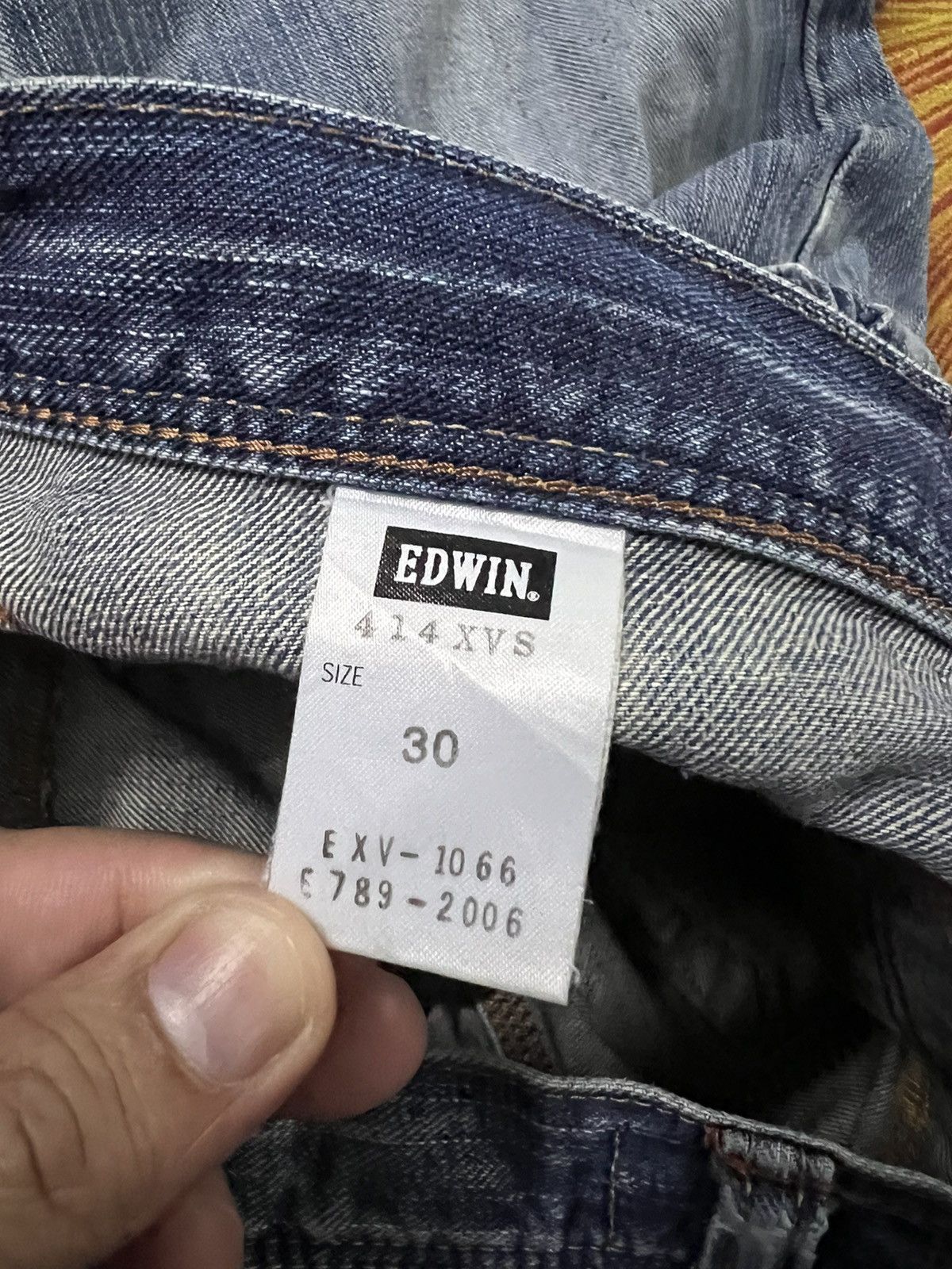 Edwin × If Six Was Nine VTG EDWIN DOUBLE WAIST DISTRESSED JEANS VERY RARE Size US 31 - 16 Thumbnail