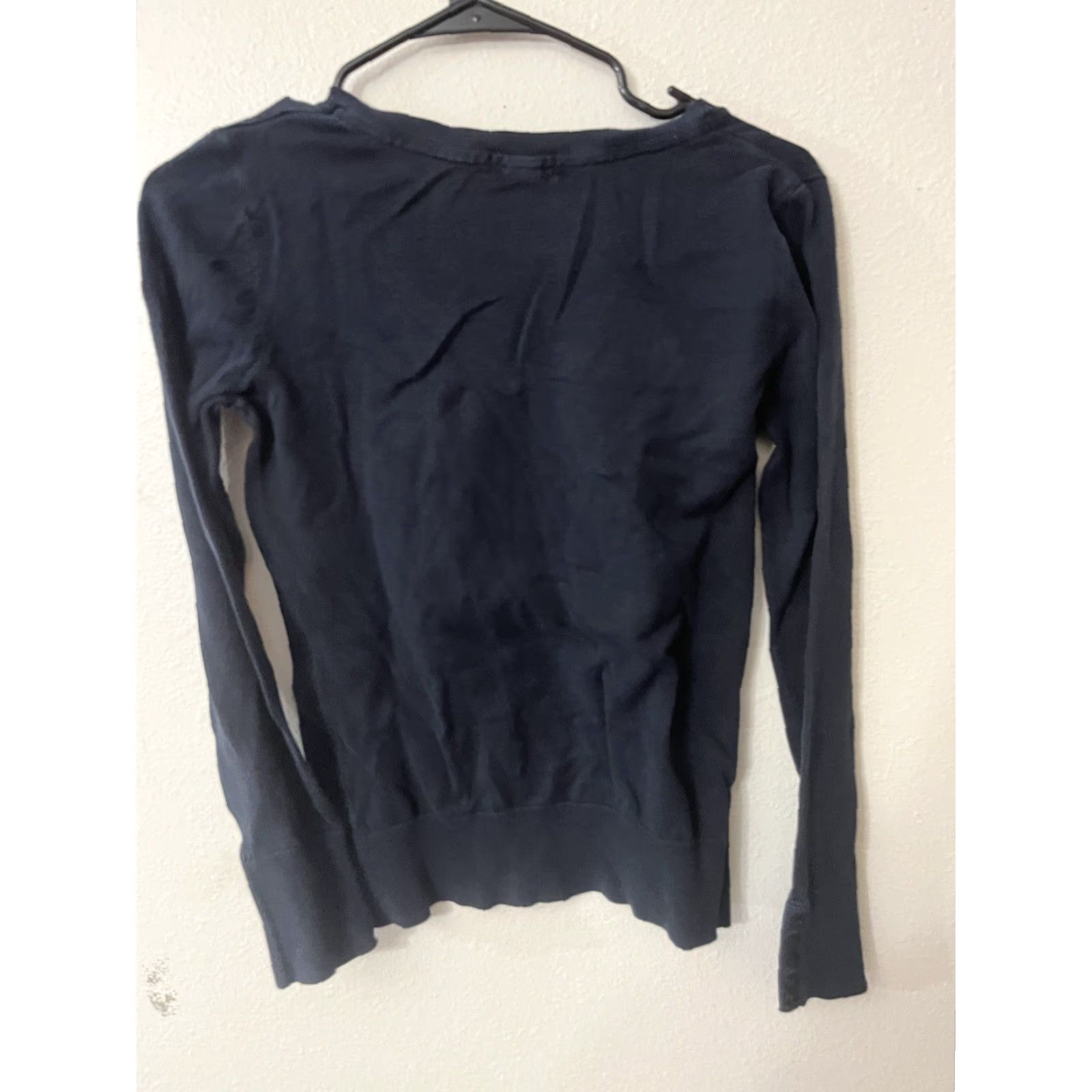 H&M H&M Basic V Neck Pullover Sweater Women's Small Black Long Sleeve Size S / US 4 / IT 40 - 3 Thumbnail