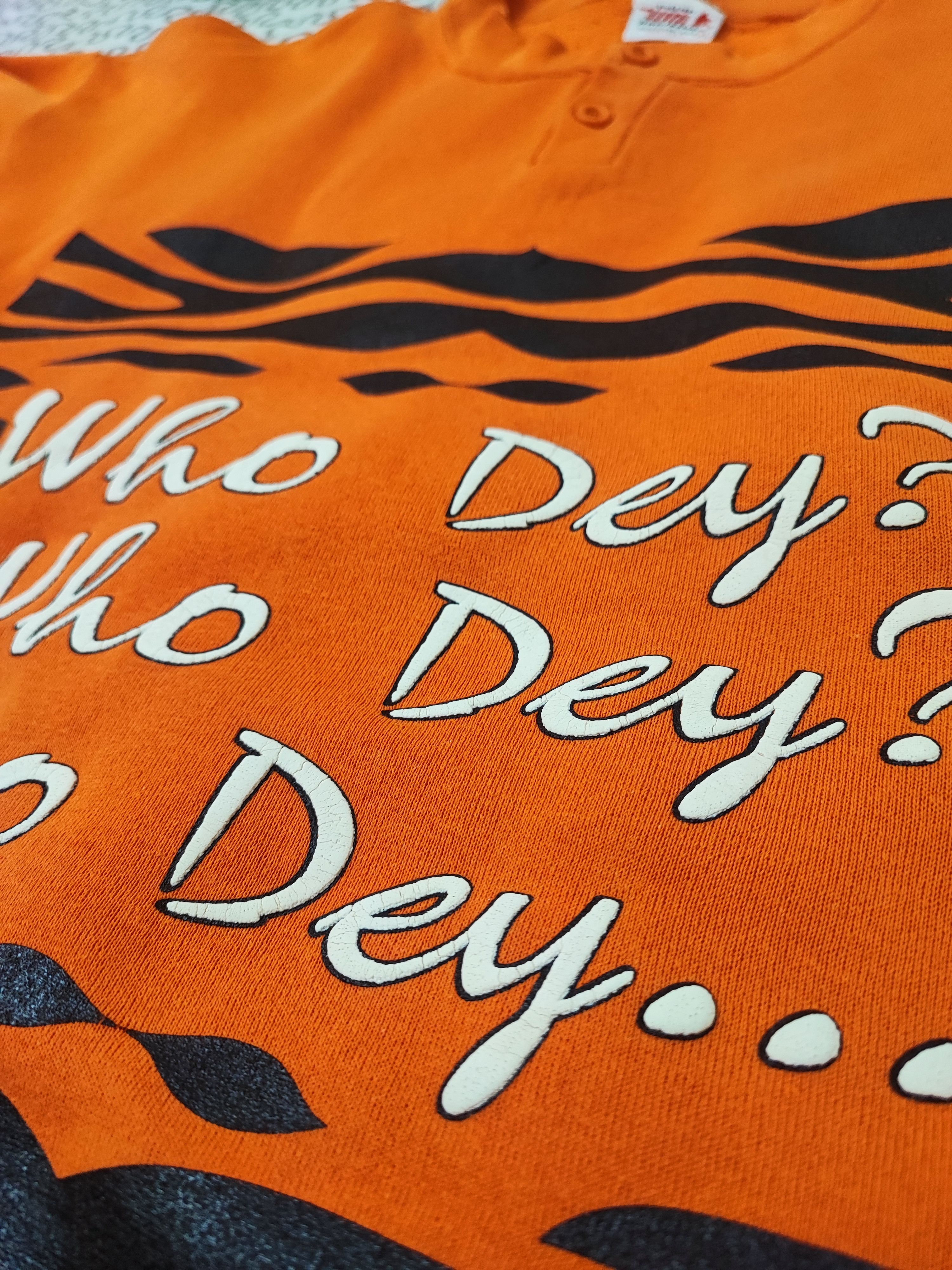 NFL × Vintage Very rare!! Vintage Bengals "Who Dey?" Spellout Sweatshirt Size US XL / EU 56 / 4 - 8 Thumbnail