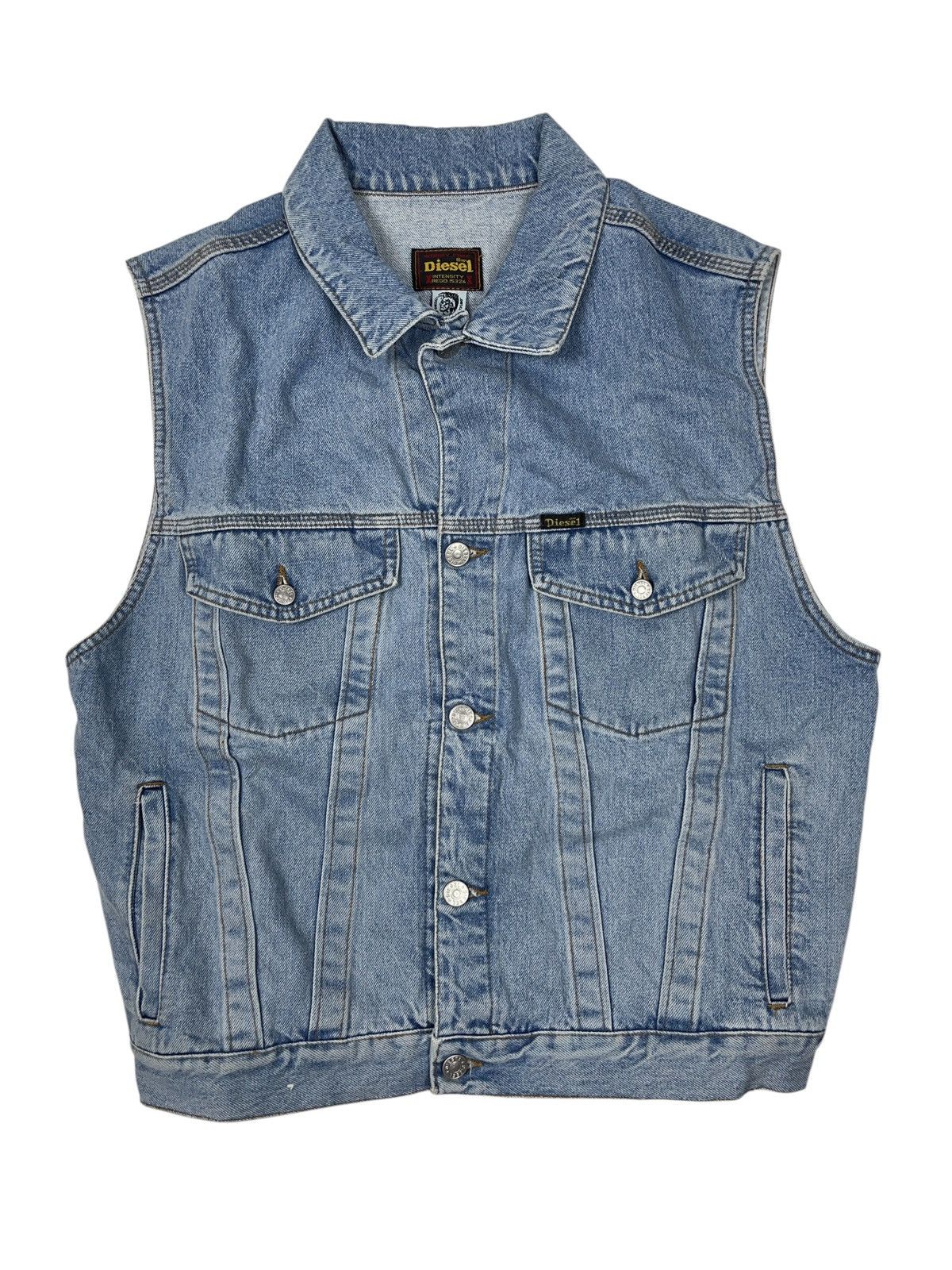 Diesel × Vintage Vintage Diesel Denim Vest Made in Italy y2k Size US M / EU 48-50 / 2 - 1 Thumbnail