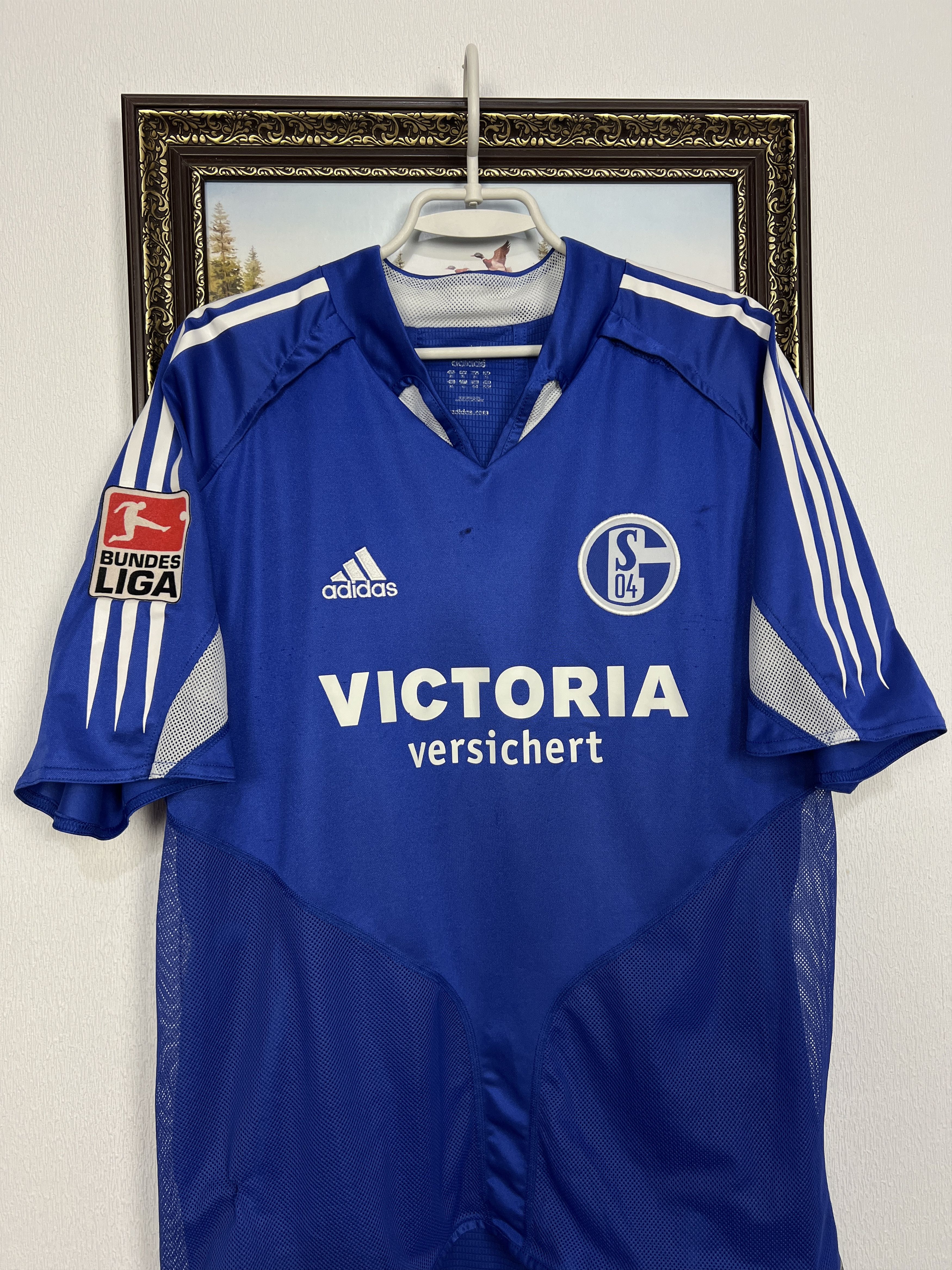 Adidas FC Schalke 04 football shirt Player #11 Sand Jersey Trikot Size US XL / EU 56 / 4 - 3 Thumbnail