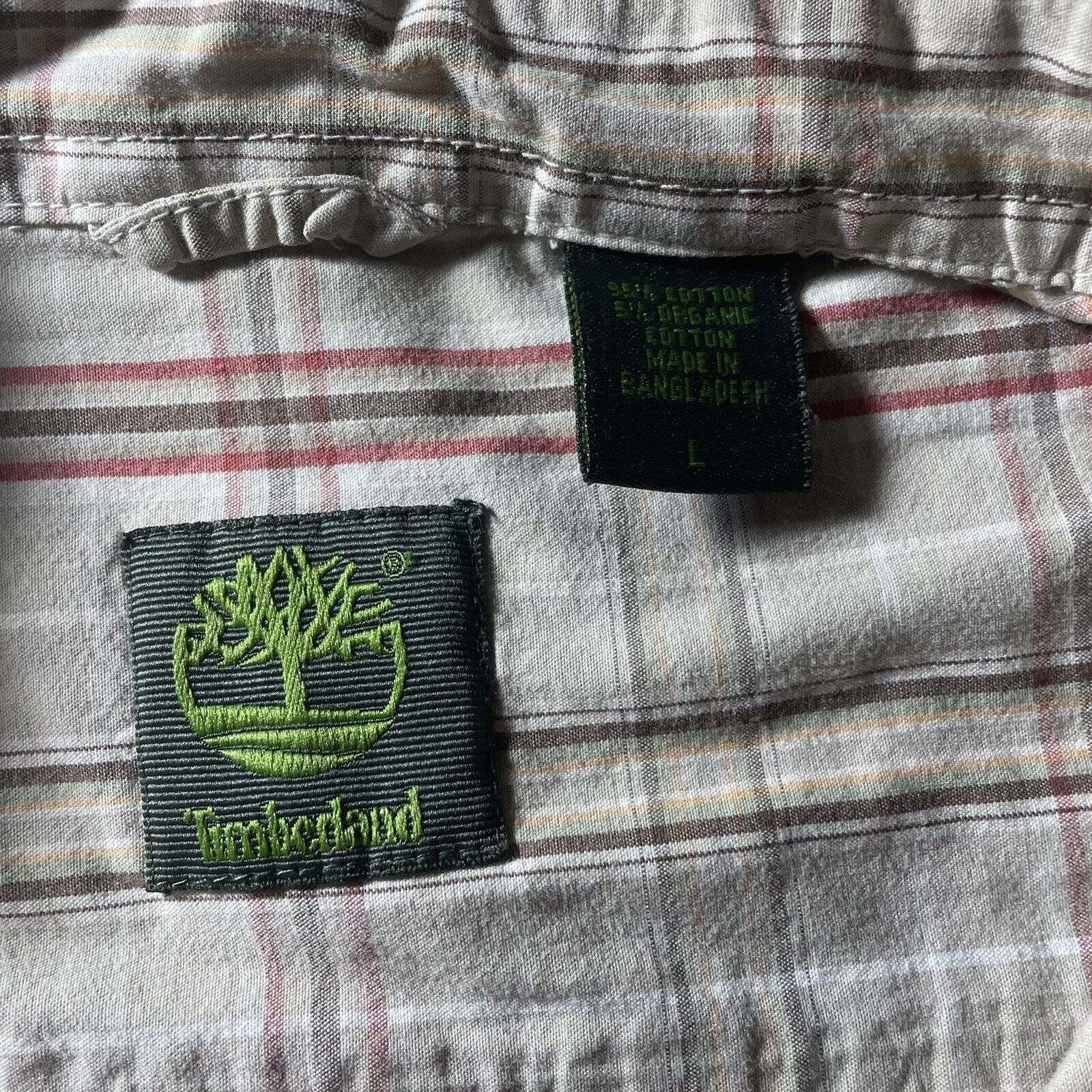 Timberland Timberland Light Brown Plaid Button Down Casual Shirt Size US L / EU 52-54 / 3 - 3 Thumbnail