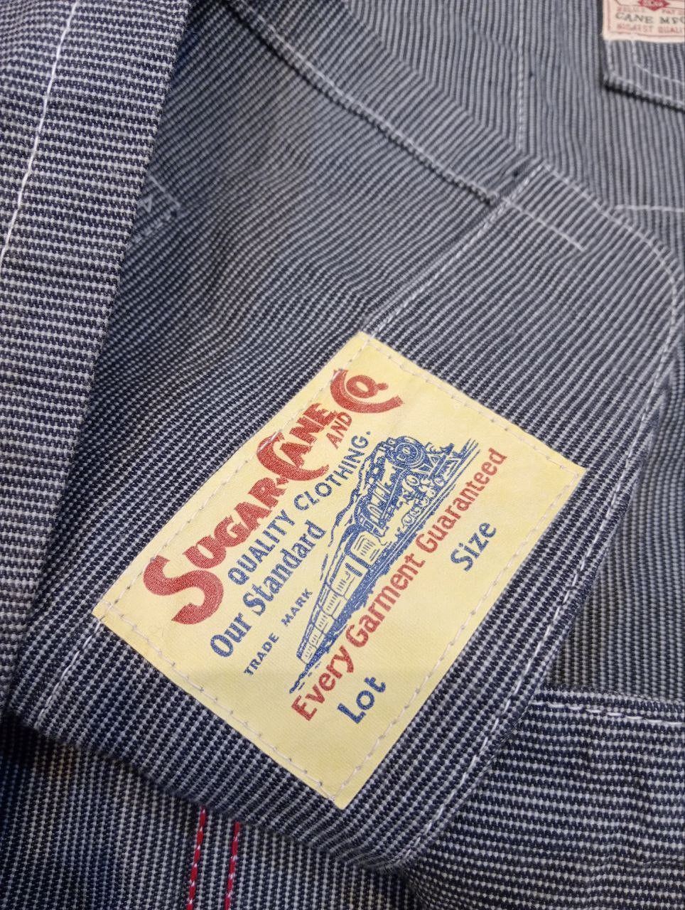 Sugar Cane SUGARCANE TOYO ENTERPRISE HICKORY STRIPE WORK COAT - SIZE 40 Size US L / EU 52-54 / 3 - 9 Thumbnail