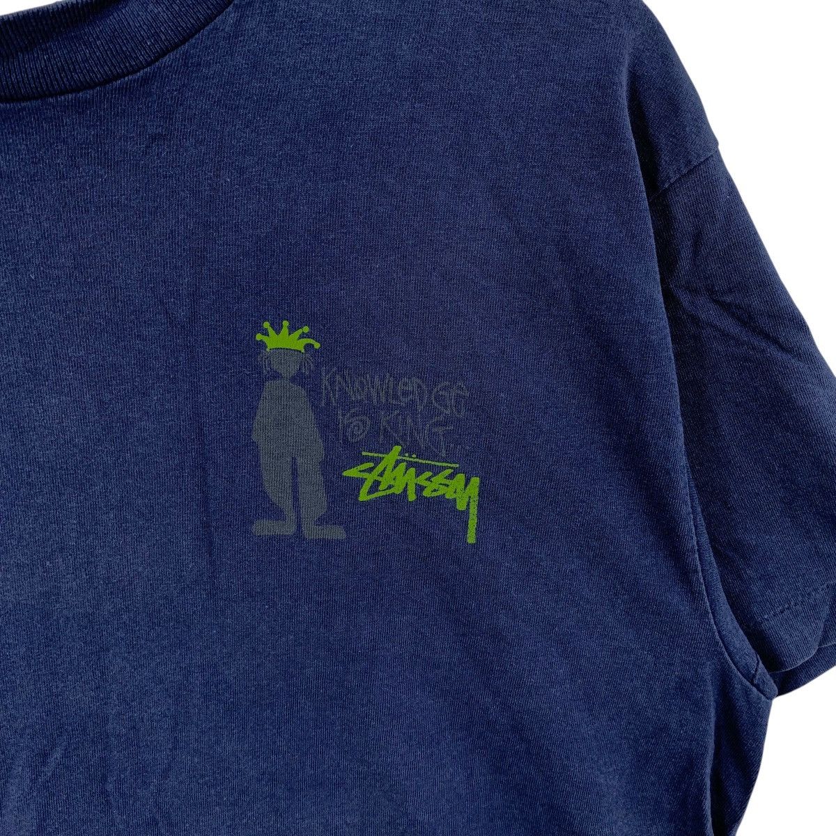 Stussy Vintage 90s STUSSY KNOWLEDGE IS KING Skateboard Tee Shirt Size US L / EU 52-54 / 3 - 6 Thumbnail