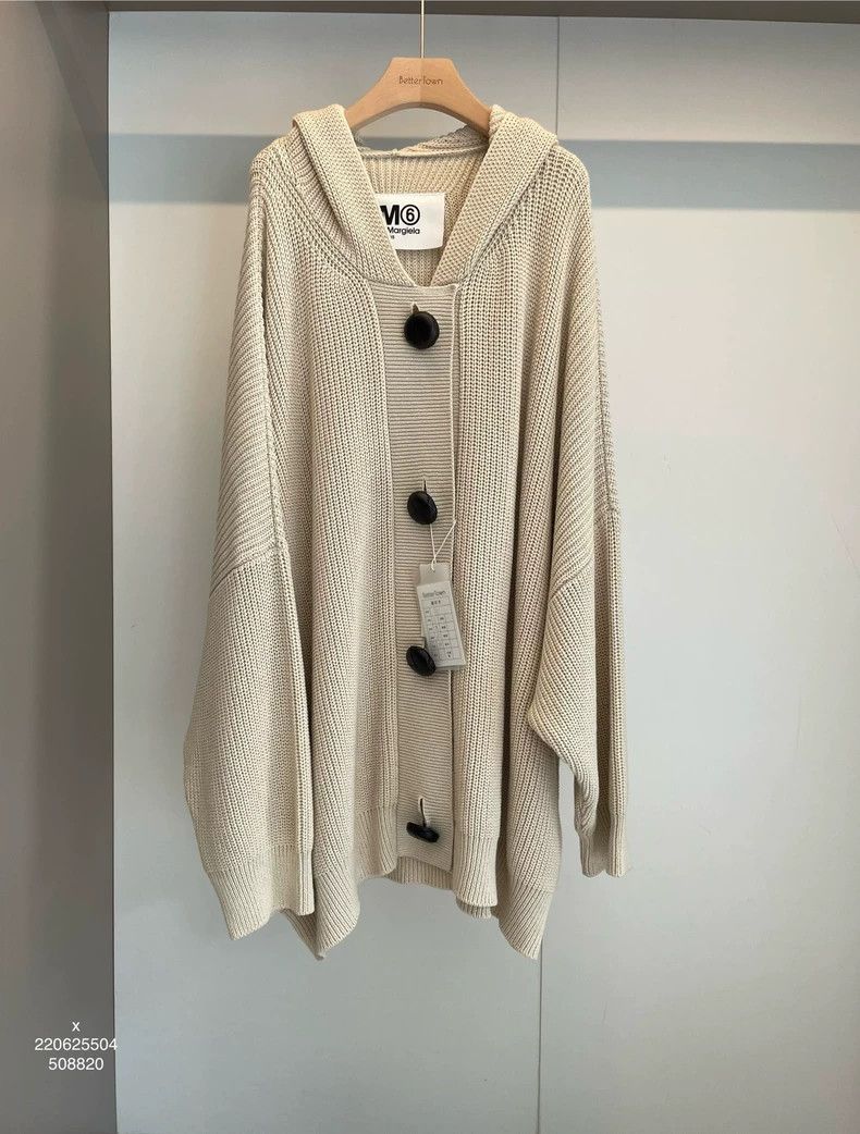 Maison Margiela Maison Margiela Light beige cotton hooded sweater coat Size S / US 4 / IT 40 - 1 Thumbnail